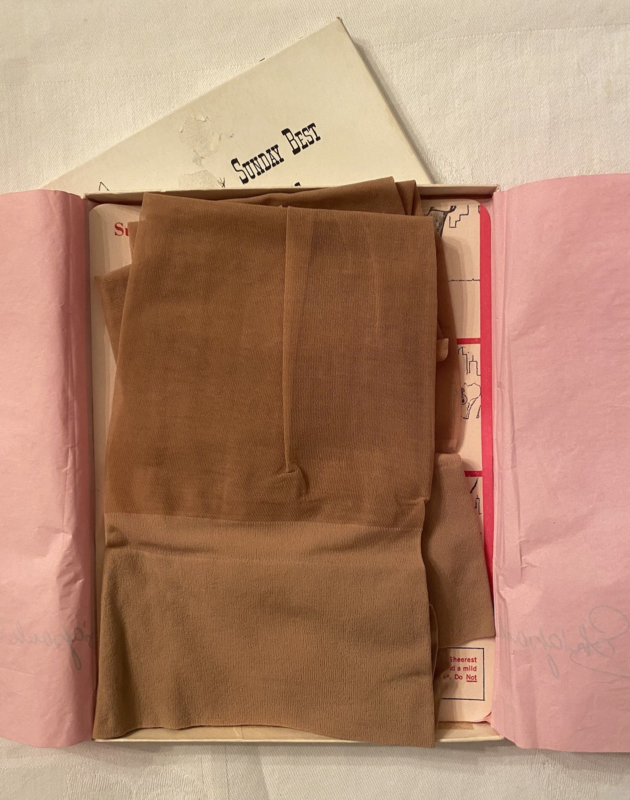 Vintage Seamless RHT Nylon Stockings In Sunday Best Box Possibly Schiaparelli