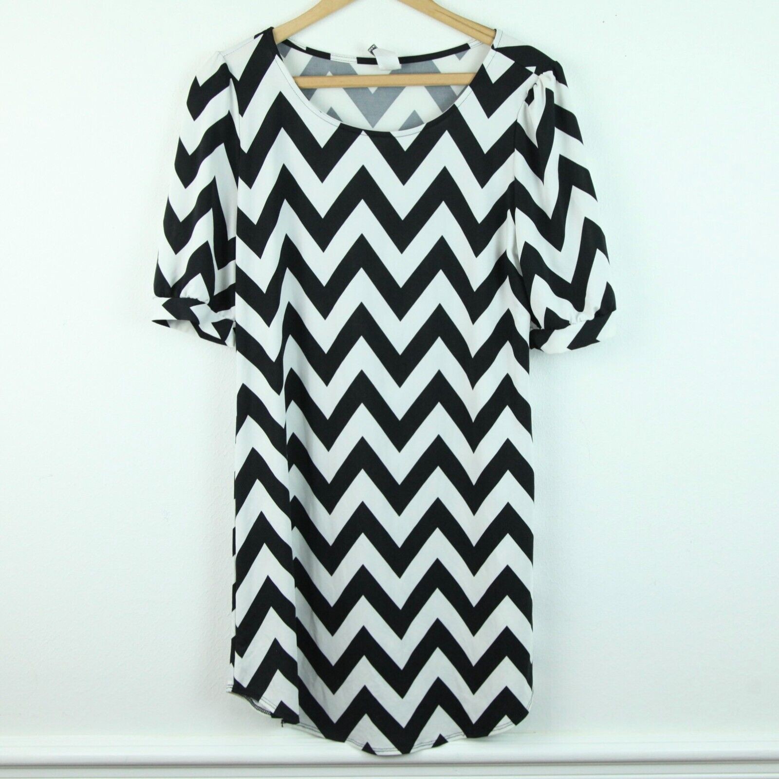 Vintage Small Tunic Y2K Chevron Going Out Girlie Top Twee 2010s Quirky Funky