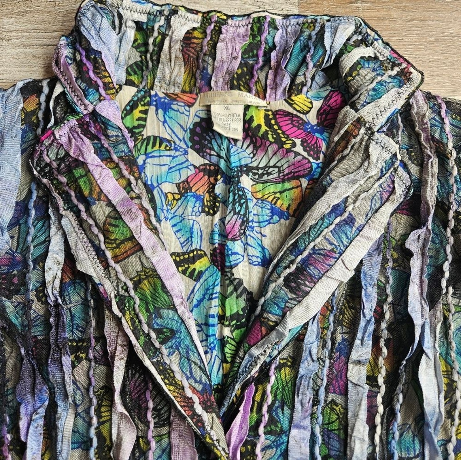 Alberto Makali Vintage Butterfly Jacket Blazer Shear Women’s XL