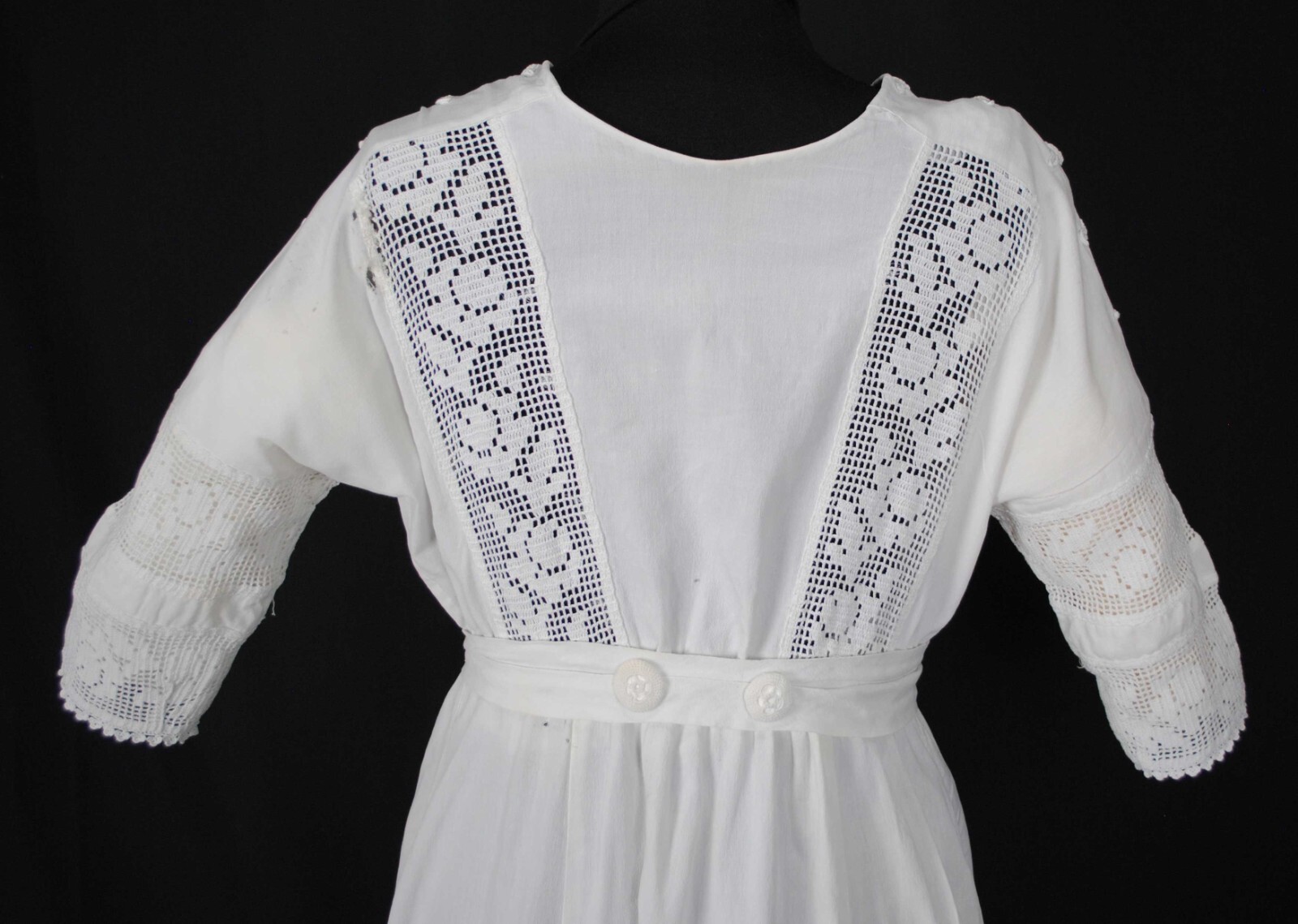 EDWARDIAN LINEN DAY DRESS, 1915-1920