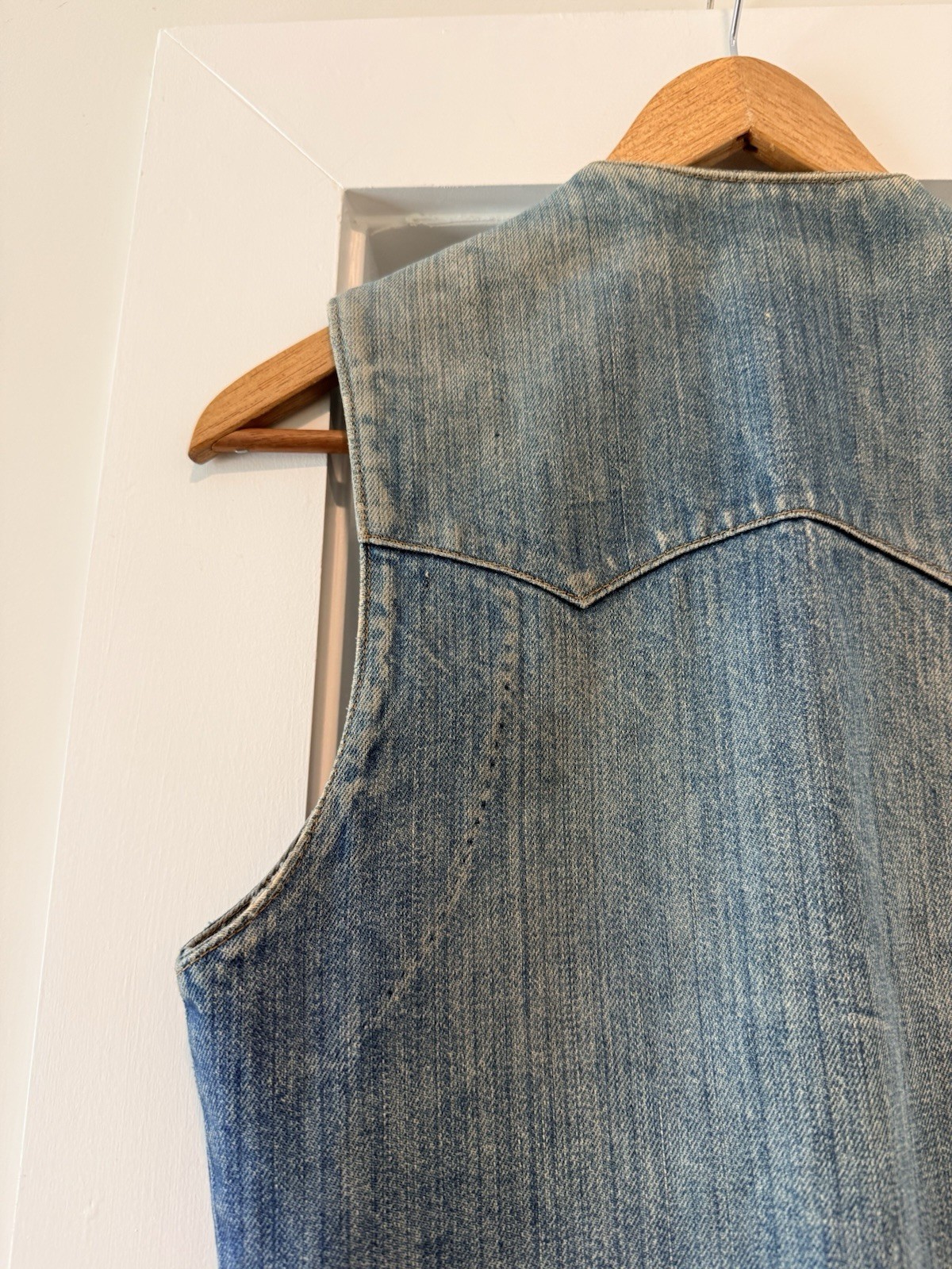 Vintage 70s Ralph Lauren Western Wear Denim Vest 1970s RRL Country Southwest USA