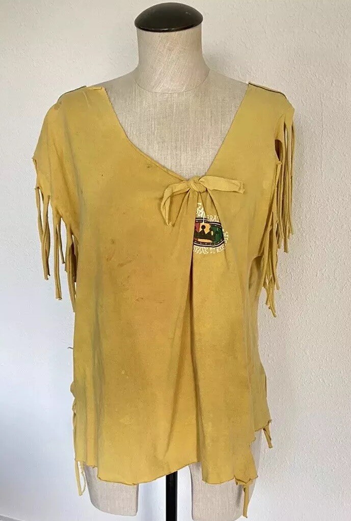 Vintage Shredded Stussy T Shirt 90’s Rasta Irie Womens Medium-Large