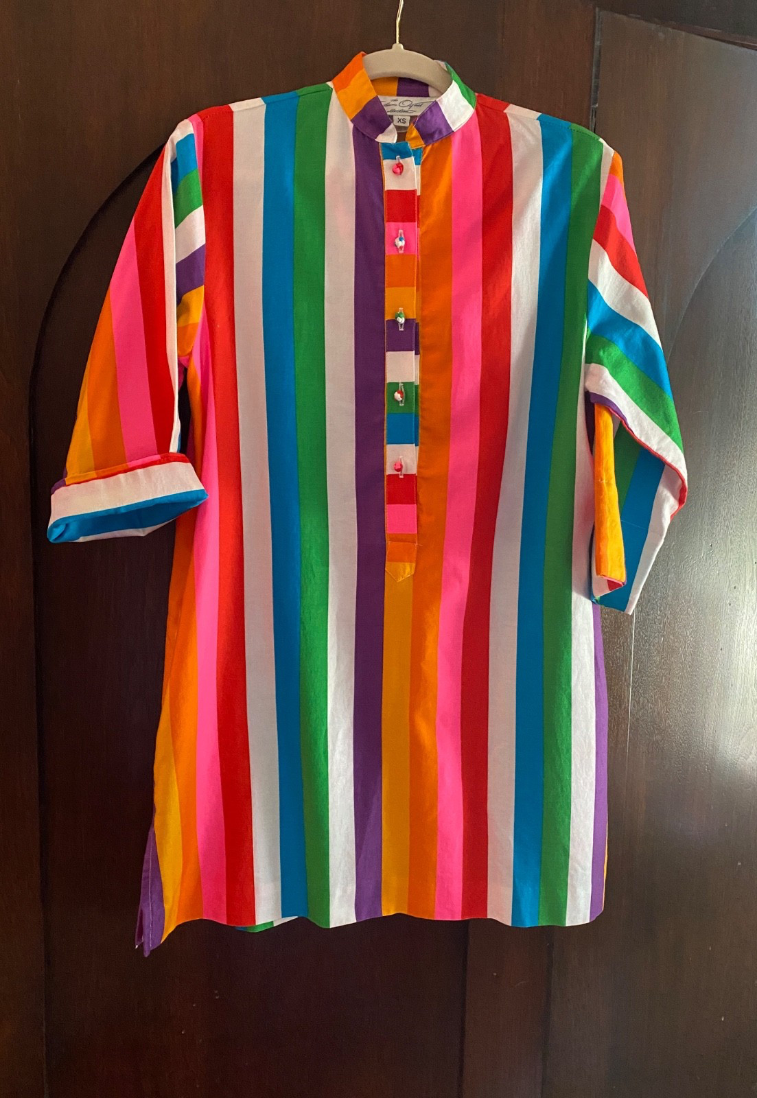 Vtg Retro Catherine Ogust Penthouse Gallery 70s MOD Tunic Dress-XS