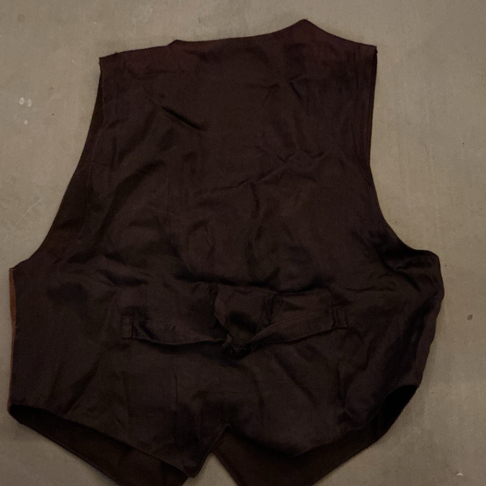 Mona Mode Genuine Leather Suede Western Vest Brown Star Buttons Size M