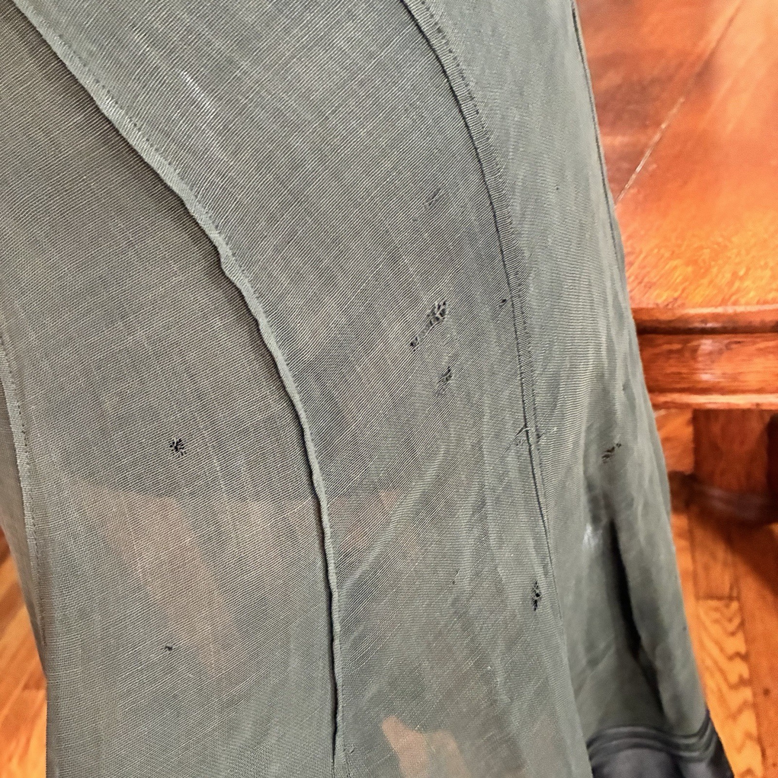 Antique Victorian Mourning Over Skirt Petticoat Overlay For Template