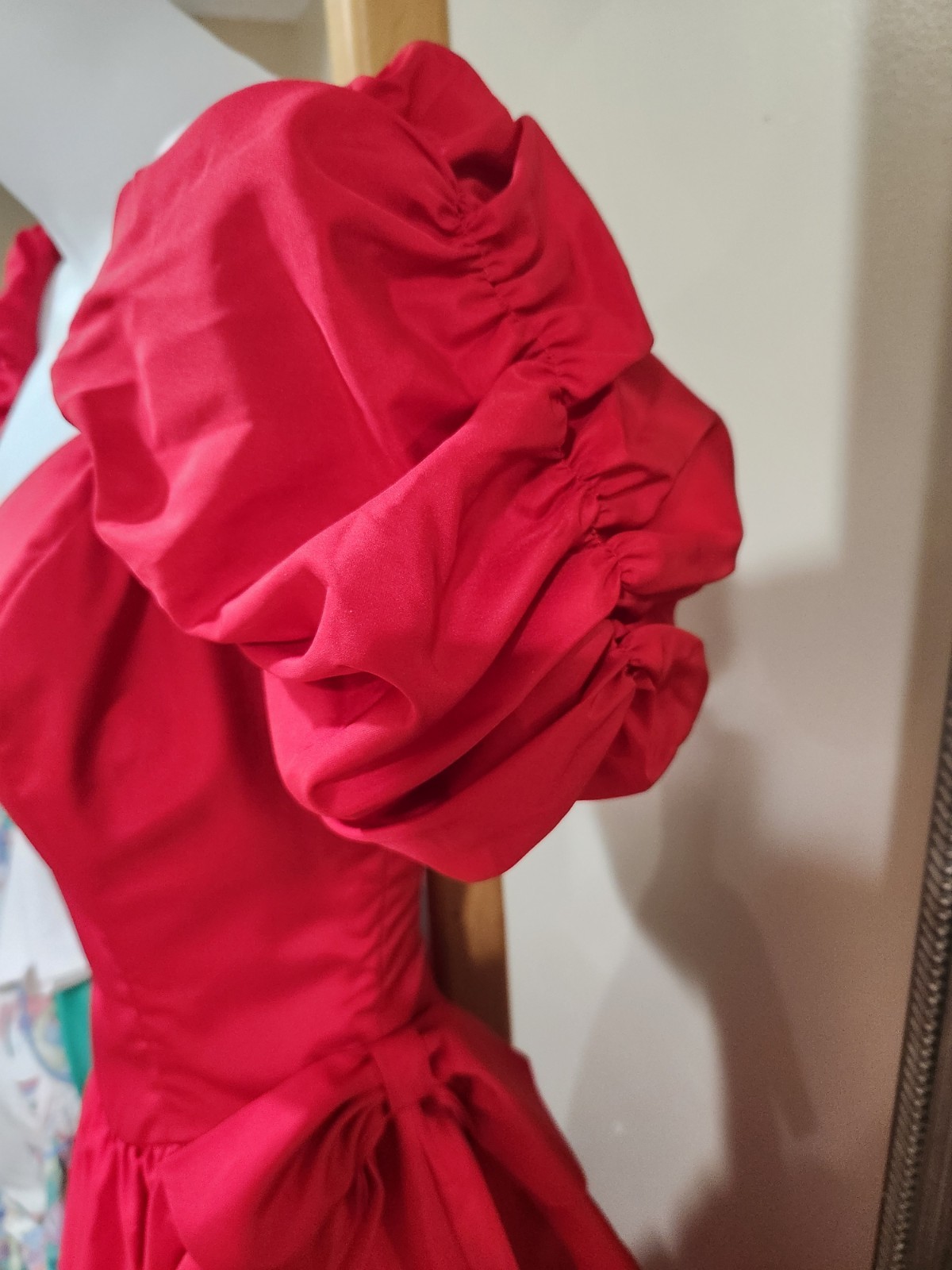 Vintage Red Prom Dress * sz XS * Good To Very Good Condition
