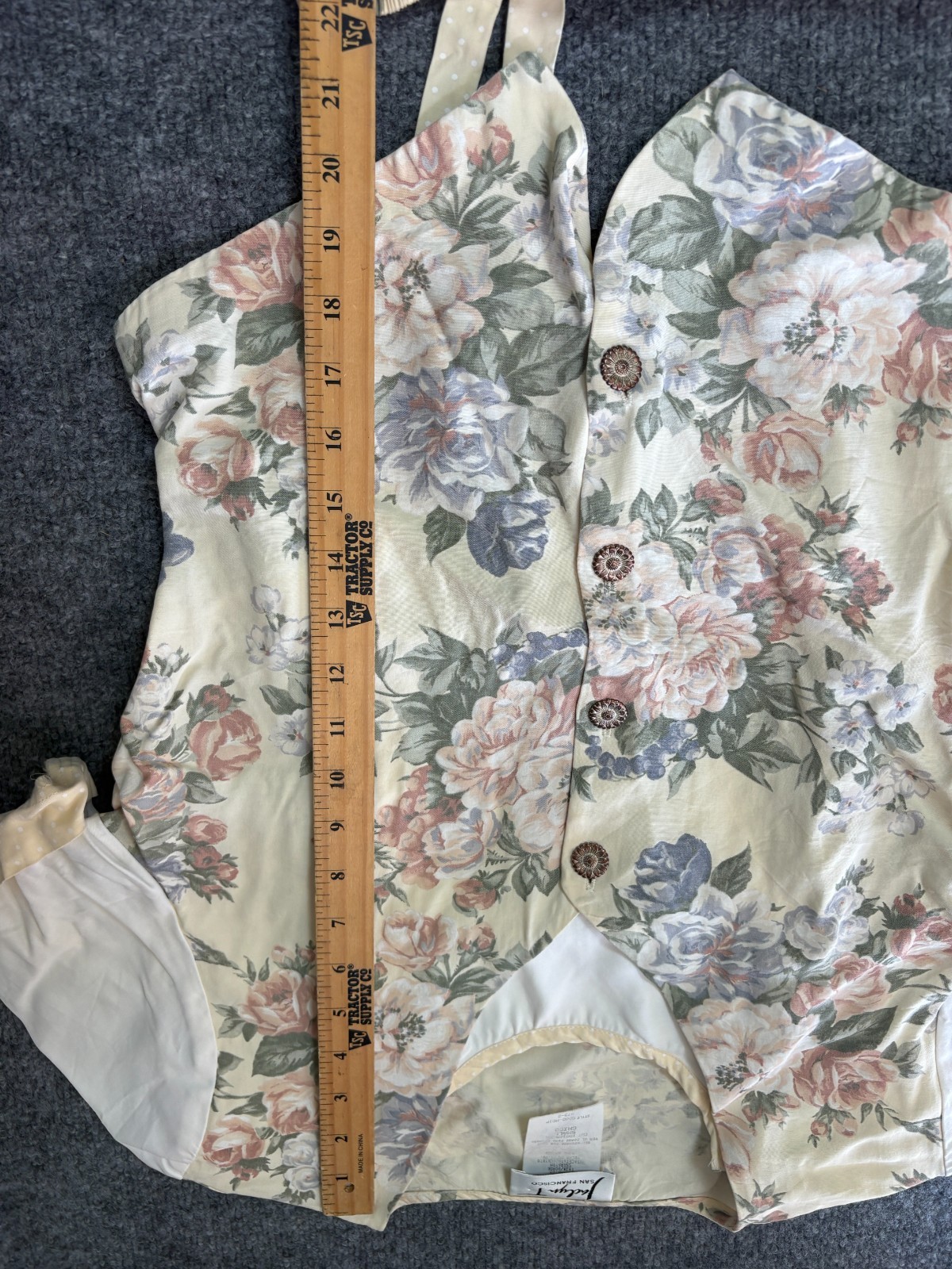 Jadyn T San Francisco Skirt Button Up Top Womens Small Floral VTG Cottage Core