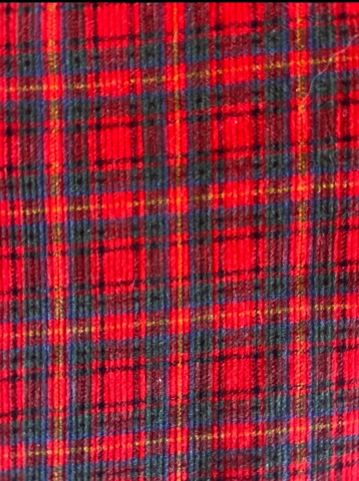Vintage 80s Counterparts Red Plaid Corduroy Trouser Shorts Size 8