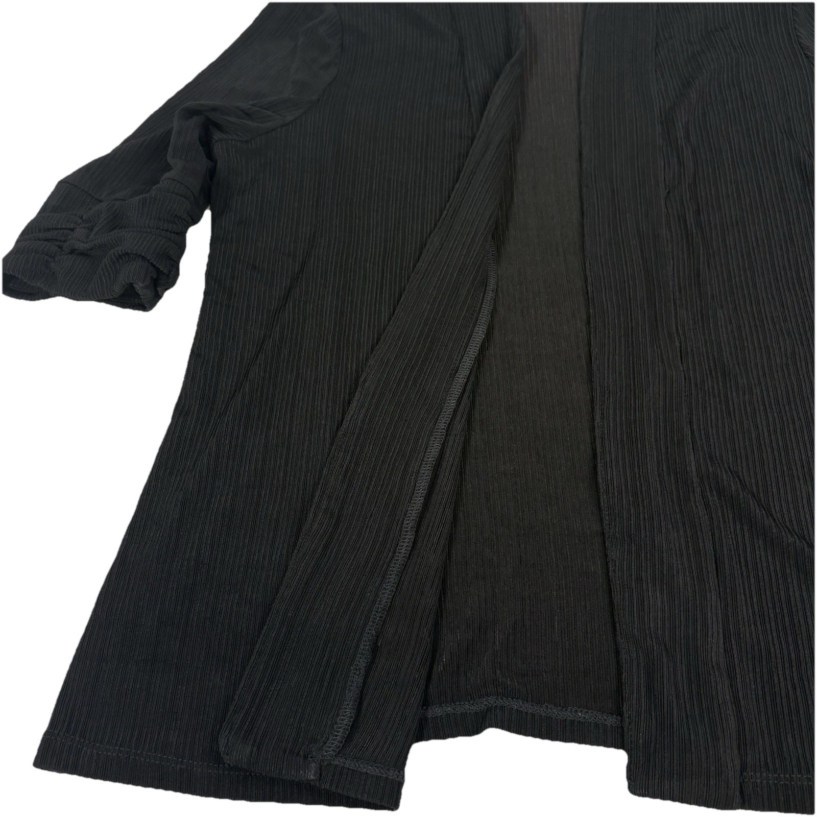 Vintage TanJay 3-Piece Set Black Ribbed Skirt Top Jacket Size S/P Beaded Neck