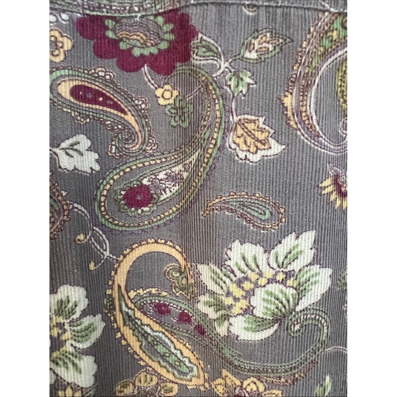 VTG Serengeti Large 90s Cottagecore Floral Corduroy Jumper Dress Pockets