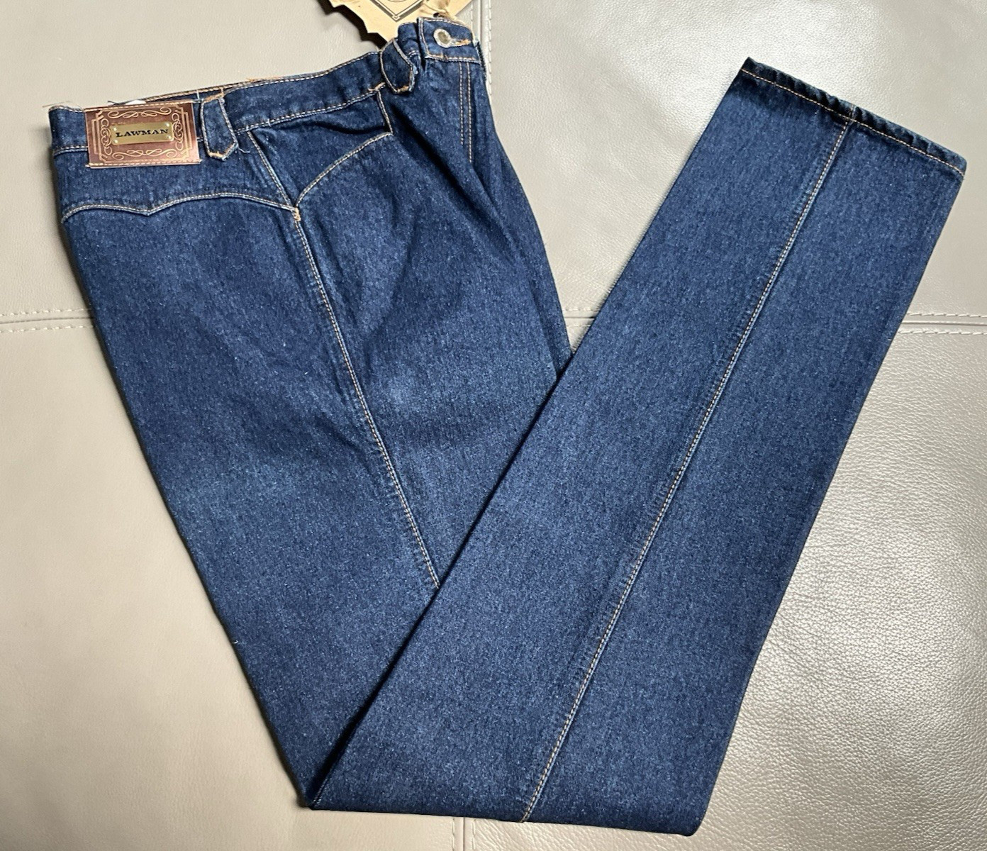 VTG Lawman Women’s Western High Rise Cotton Blue Denim Jeans Size 11 NWT’S