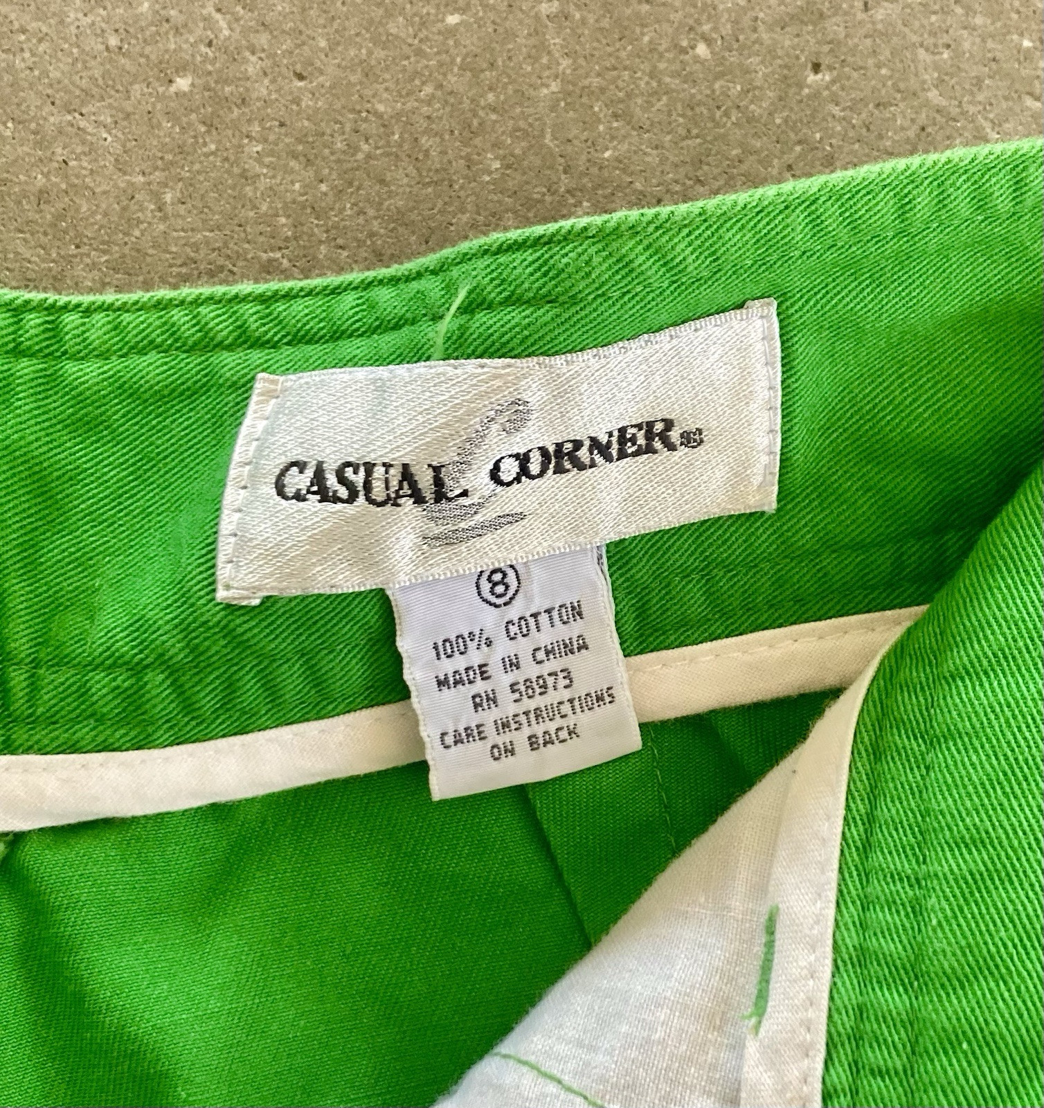Vintage 80s Green Cotton High Waisted Shorts Tag Size 8 Spring St. Patrick’s Day