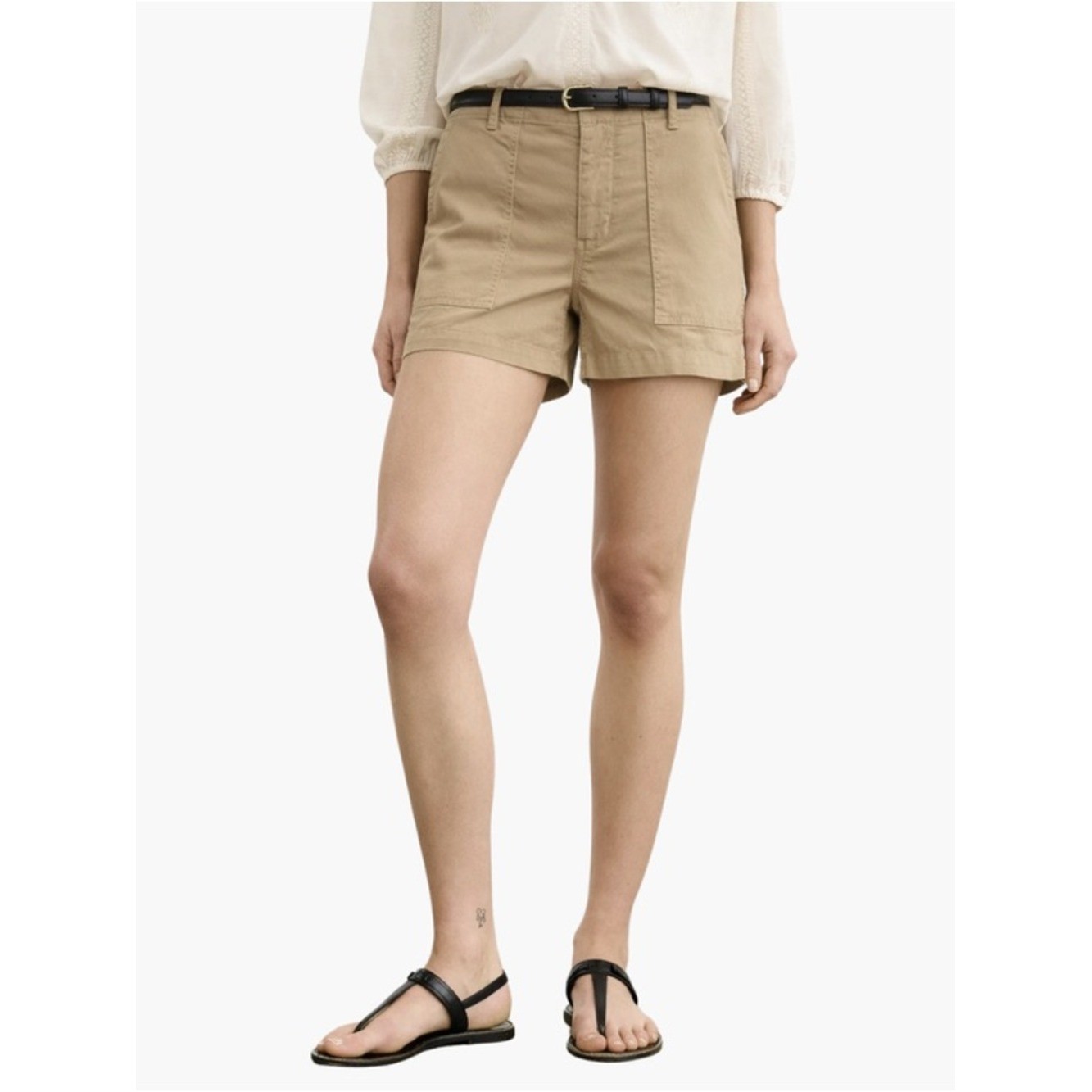 Nili Lotan Utility Short in Vintage Washed Solstice Size 12