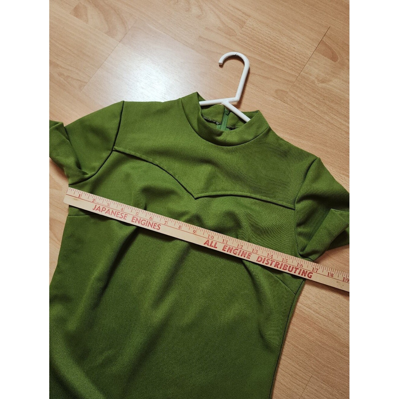 Vtg 60s 70s H Bar C California Ranchwear Green Short Sleeve Western Top Size S