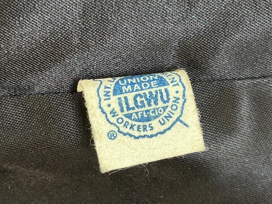 VTG ILGWU Union Made Wool Opera Swing Overcoat Black Fur Collar Women Sz 2XL