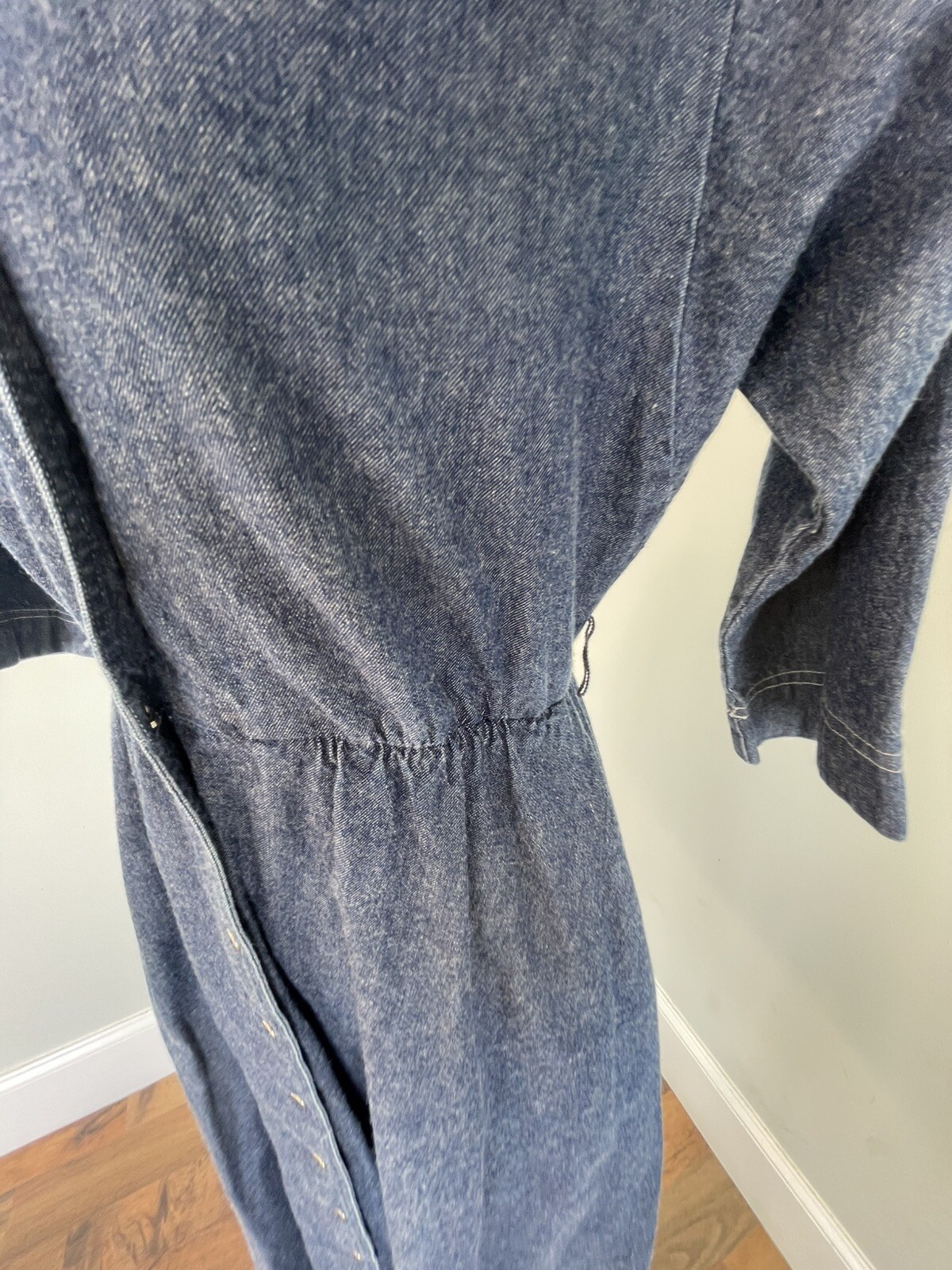 Vintage Full Denim Dress Petites By Willi Size Sm? Button