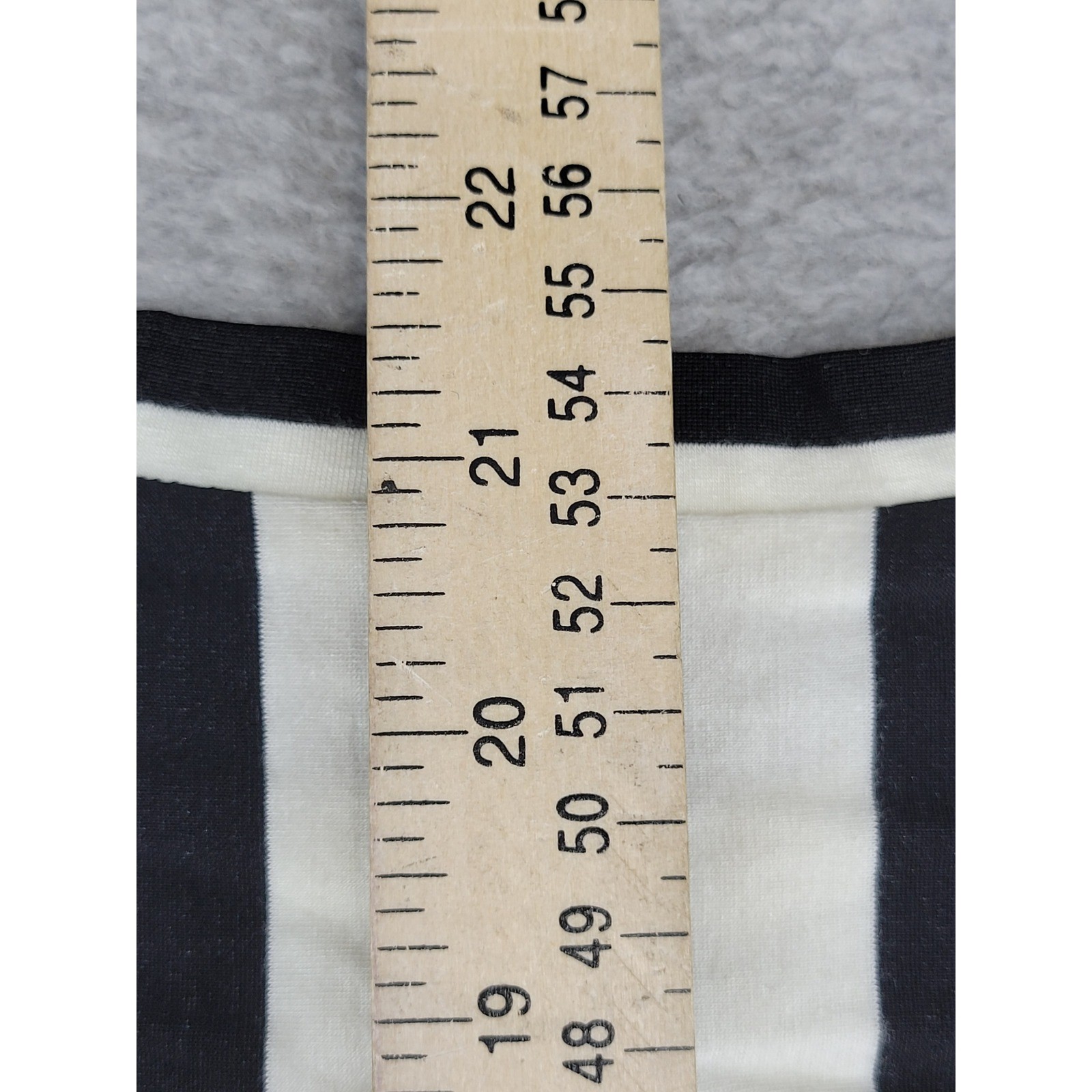 Geoffrey Beene Neiman Marcus Vintage 90s Striped T-Shirt Black White Womens 16