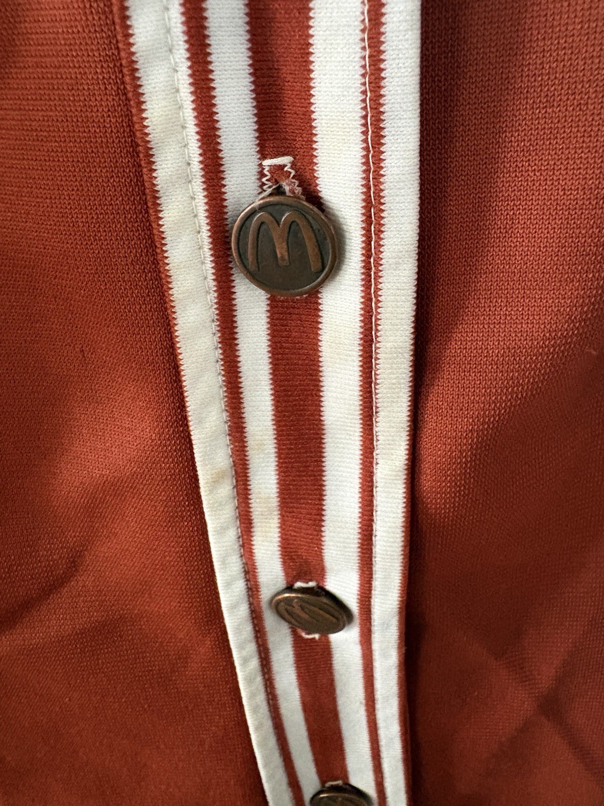Vintage 70’s McDonald’s Uniform Dress Orange Restaurant Slacks Cap USED AS FOUND