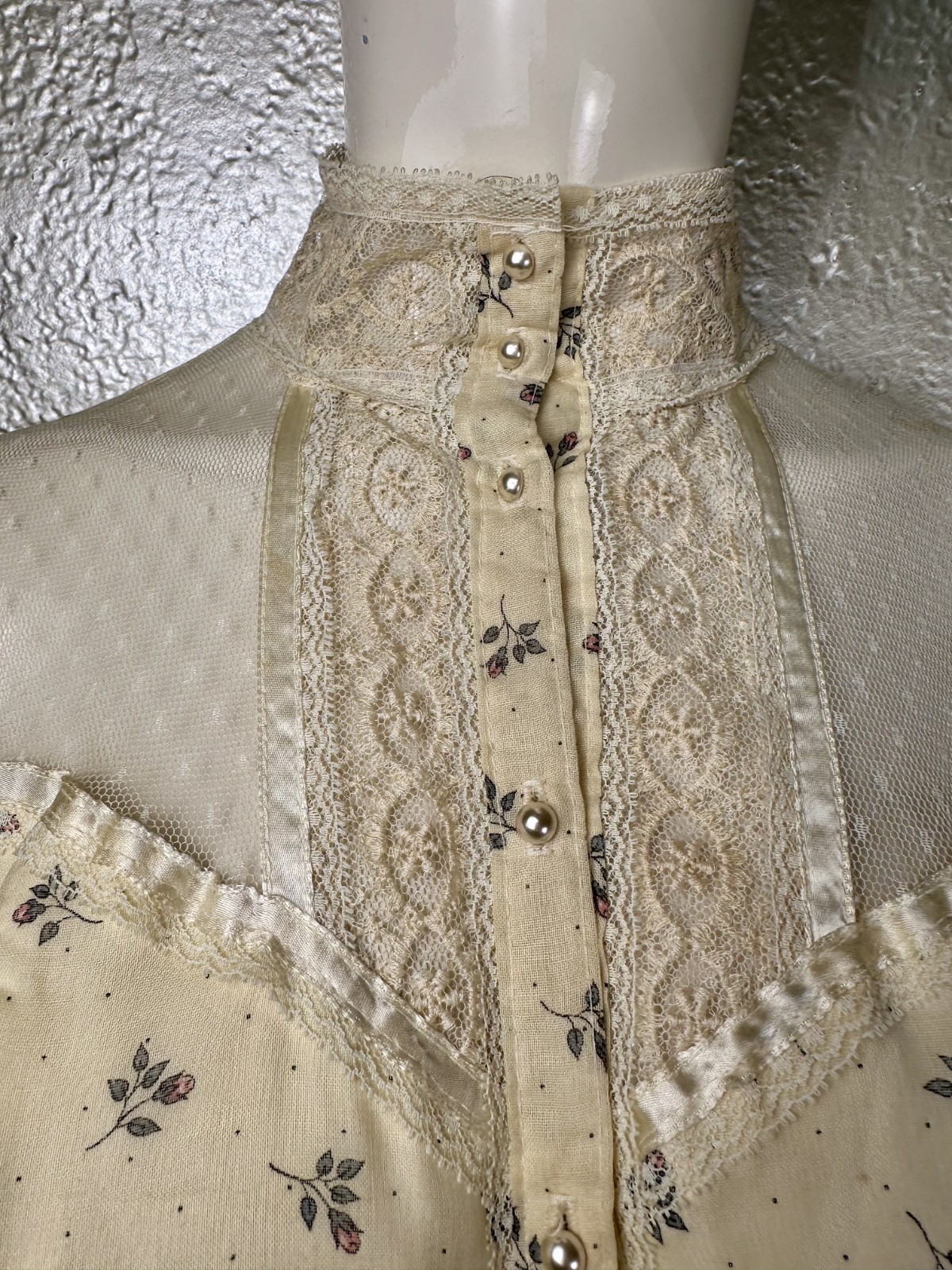 Vintage 1970’s GUNNE SAX Floral Prairie Maxi Dress Long Sleeve Bohemian Wedding