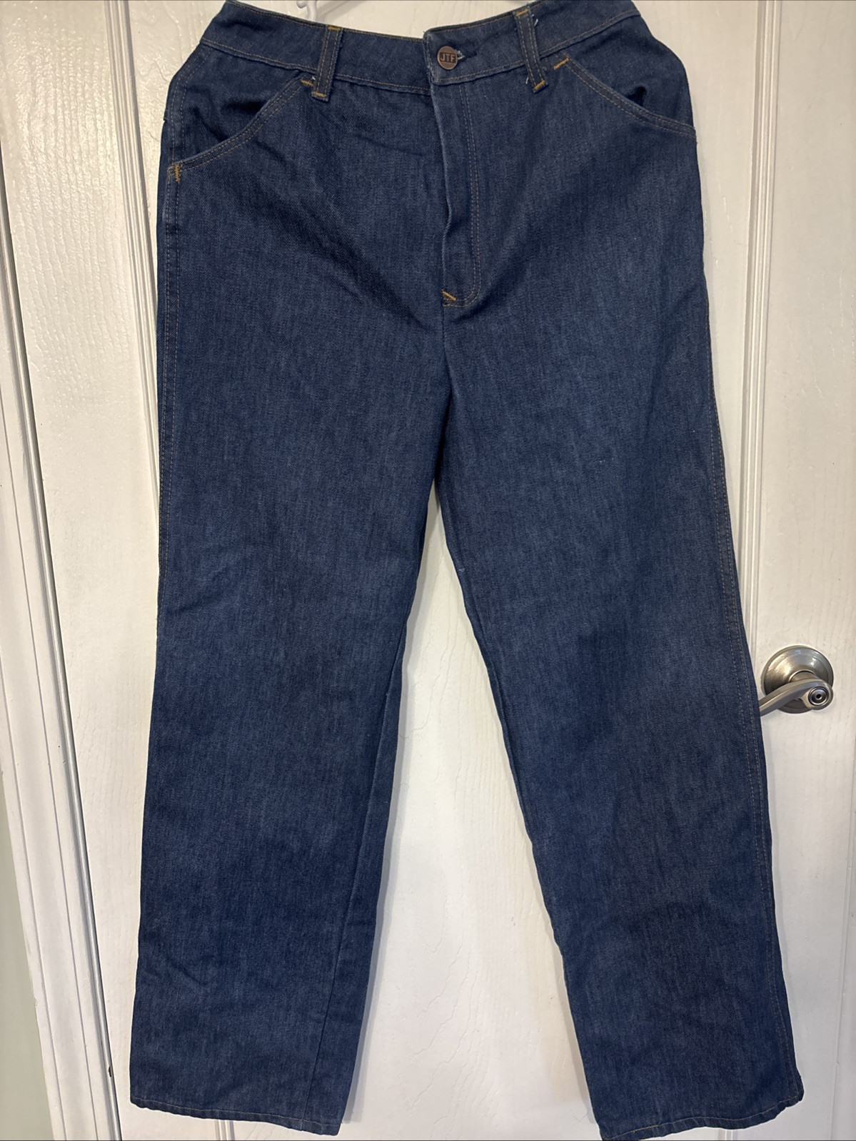 Vtg Women Sears Jeans That Fit 70s High Waist Wide Leg Denim 26” waist Sz 12 Mom