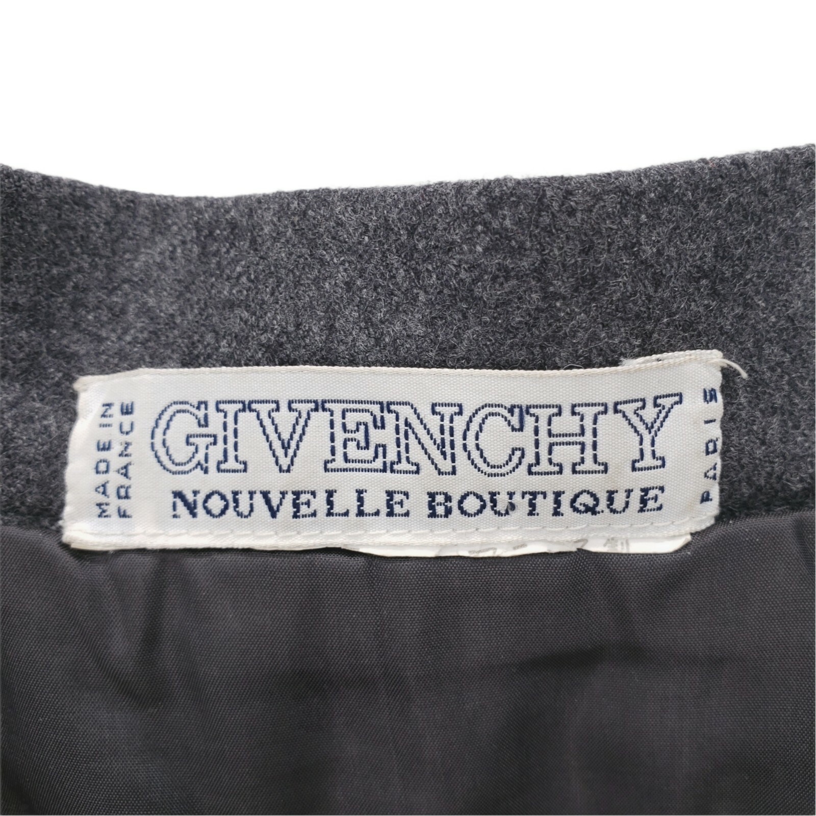 GIVENCHY NOUVELLE BOUTIQUE Vintage Faux Wrap Gray Skirt Size S/M