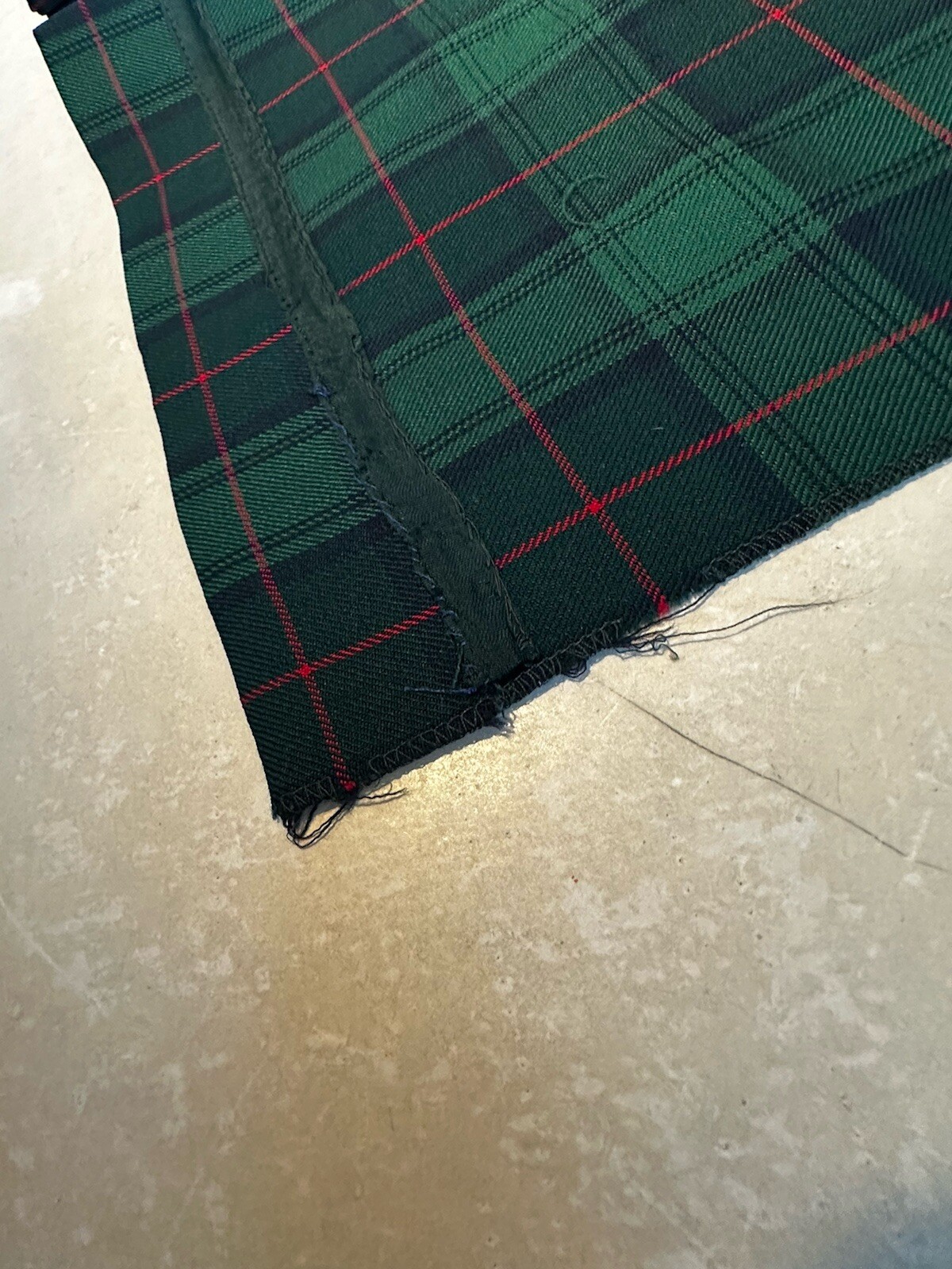 Vintage Florence Walsh Green Blue Red Plaid Kilt Skirt Sz XS Pre-owned
