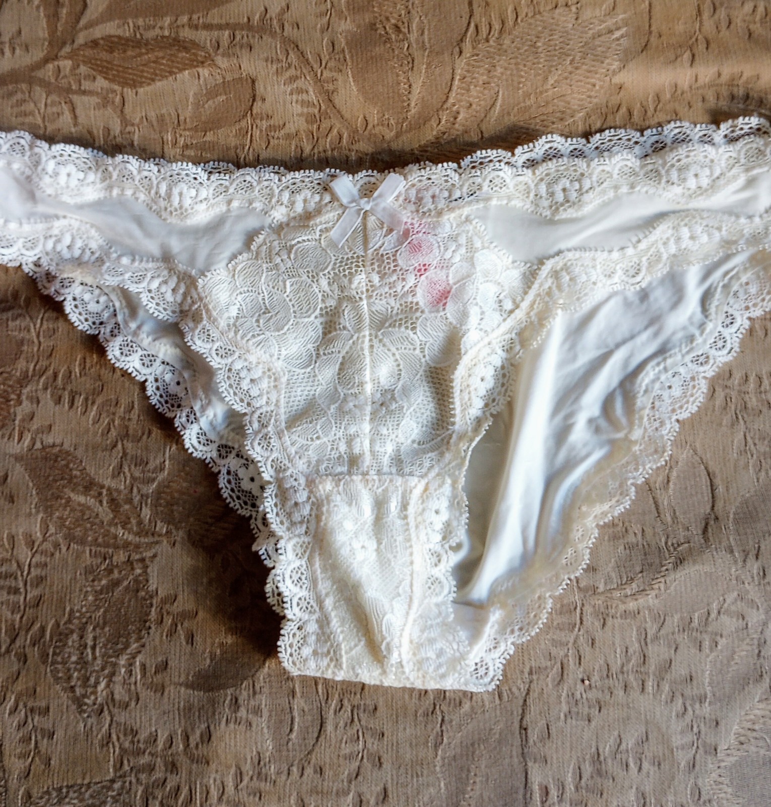 Vintage 2014 Second Skin W Lace Victoria’s Secret Panty Bikini (S/p) Ivory