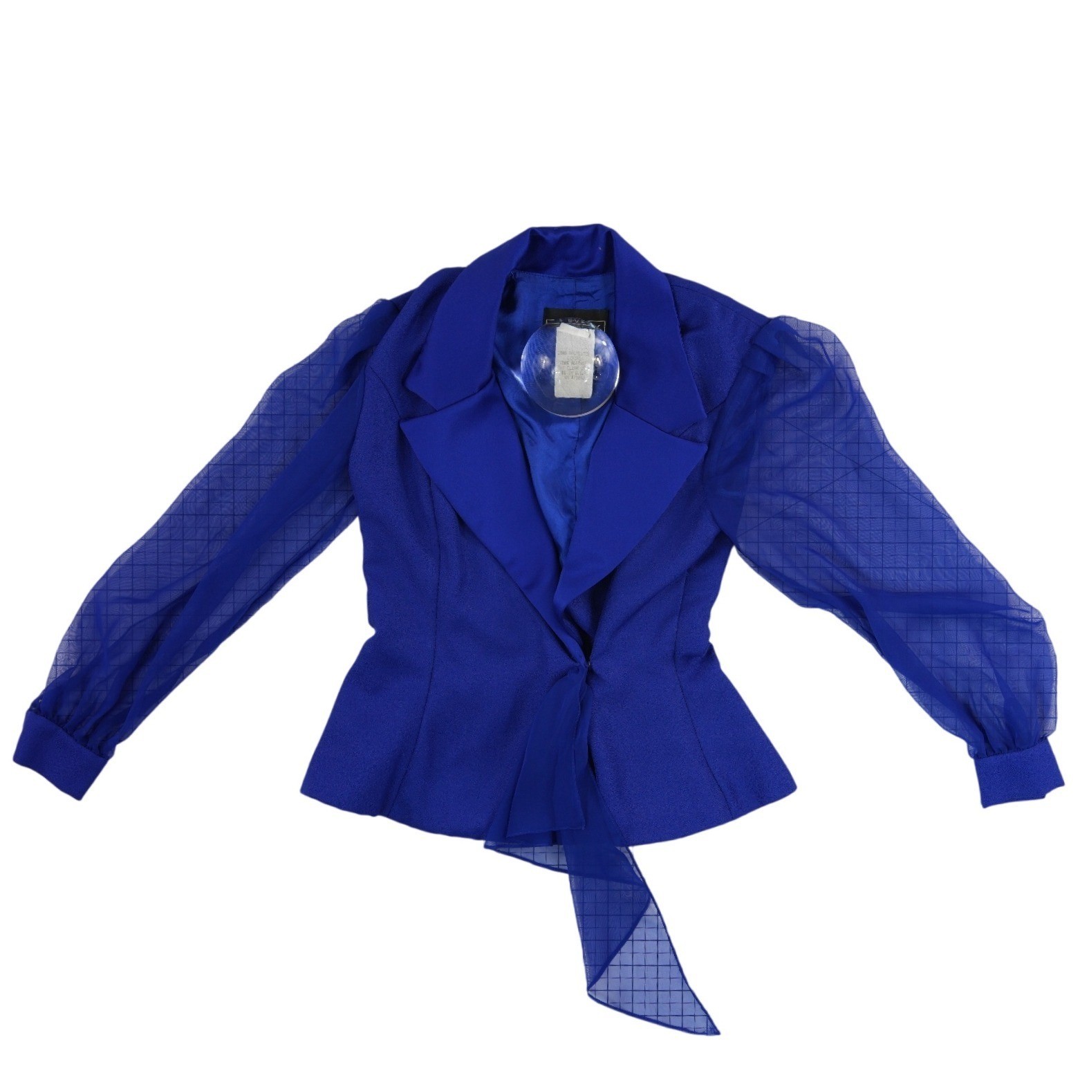 Alex Evenings Blazer Top Blouse Jacket Women’s Size Medium 6 Royal Blue