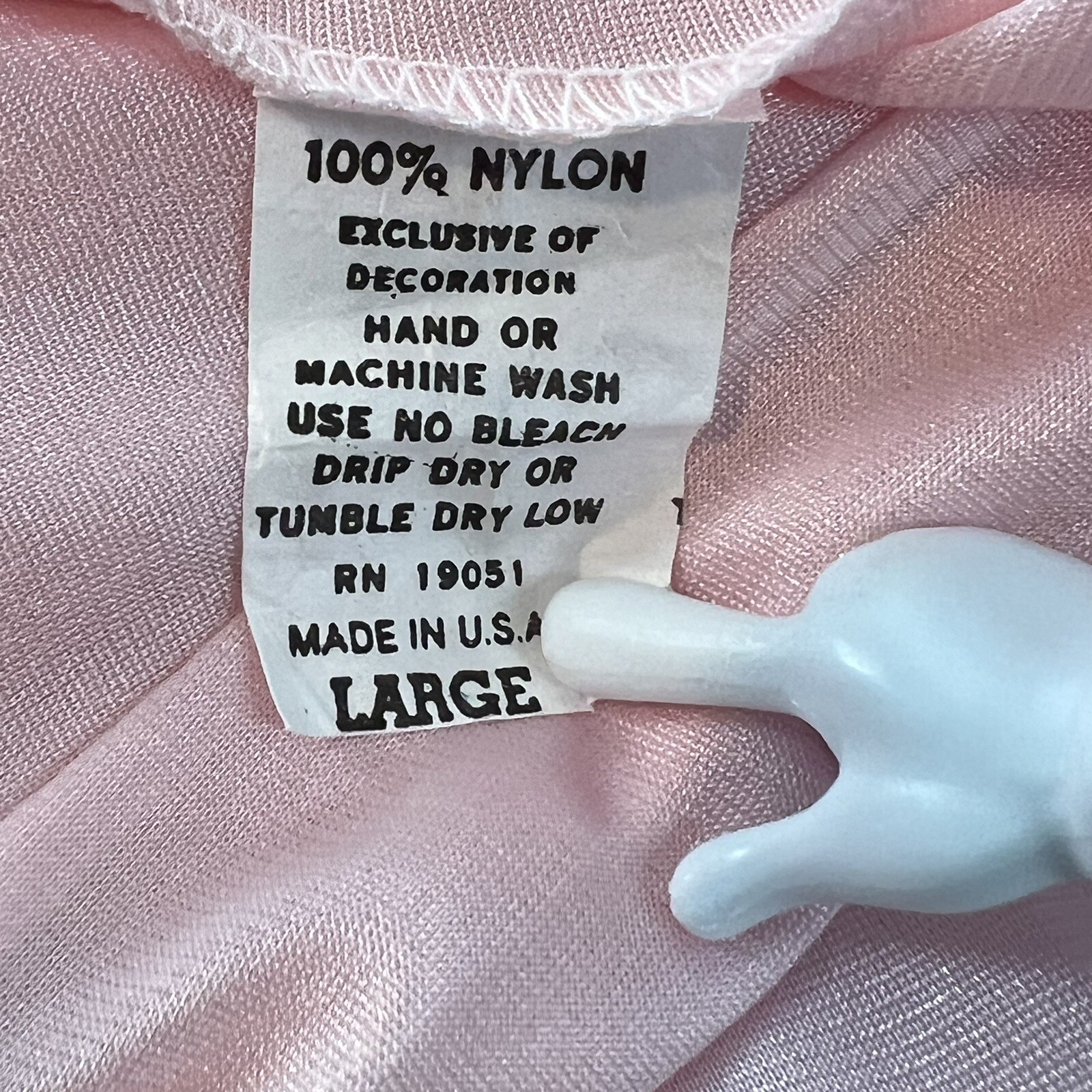 Paramount Nylon Peignoir Dressing Gown Pink Lace Women’s Size Medium / Large Vtg