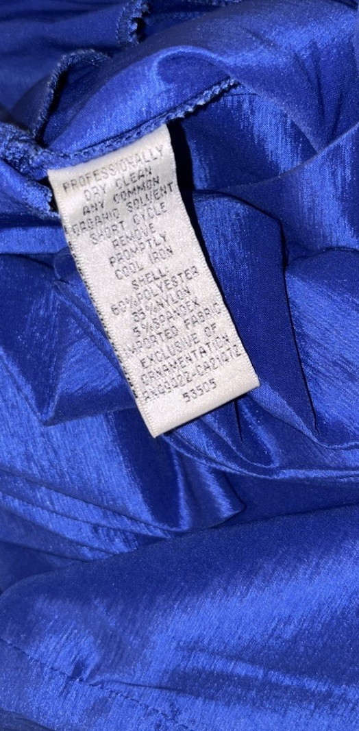 Vtg 90’s Jessica Mcclintock Cocktail Dress Royal Blue Party Prom Formal Sz 10