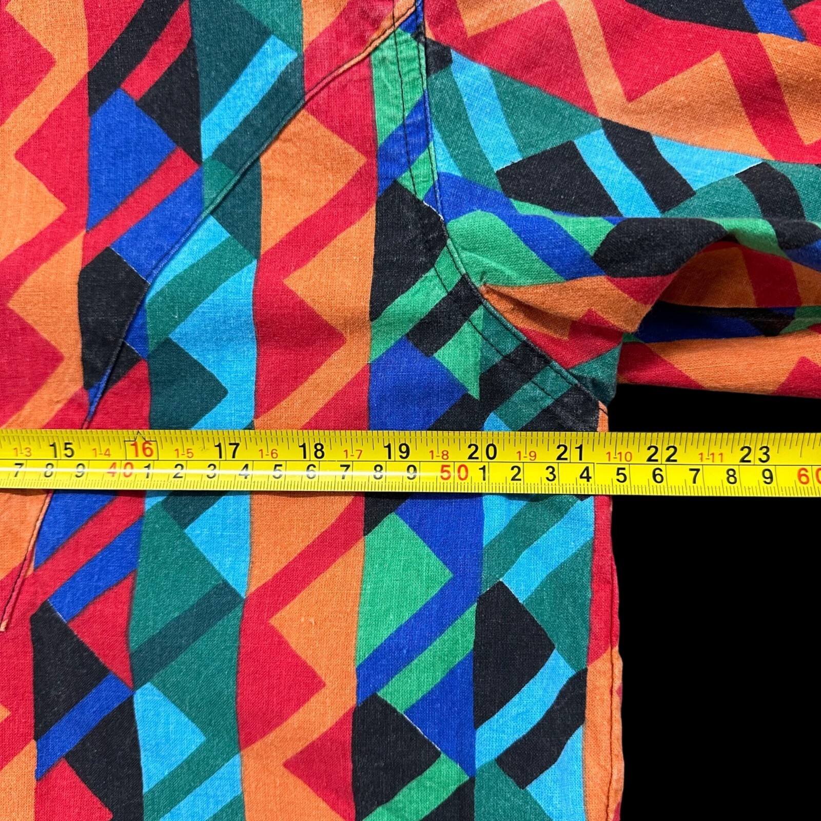 Vintage Womens Western Shirt 1990s Aztec Colorful Size Small Shoulder Pads Rodeo