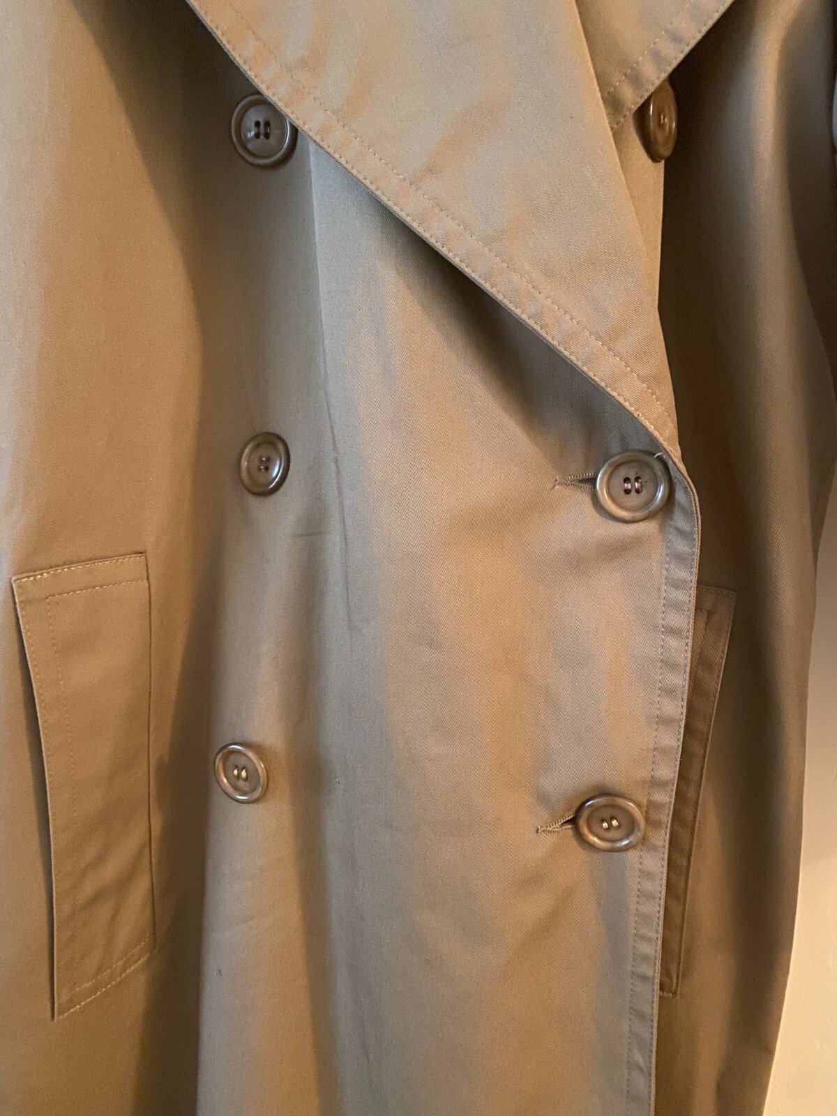 Yves Saint Laurent Collection Trench Coat with fur lining 1980s VTG