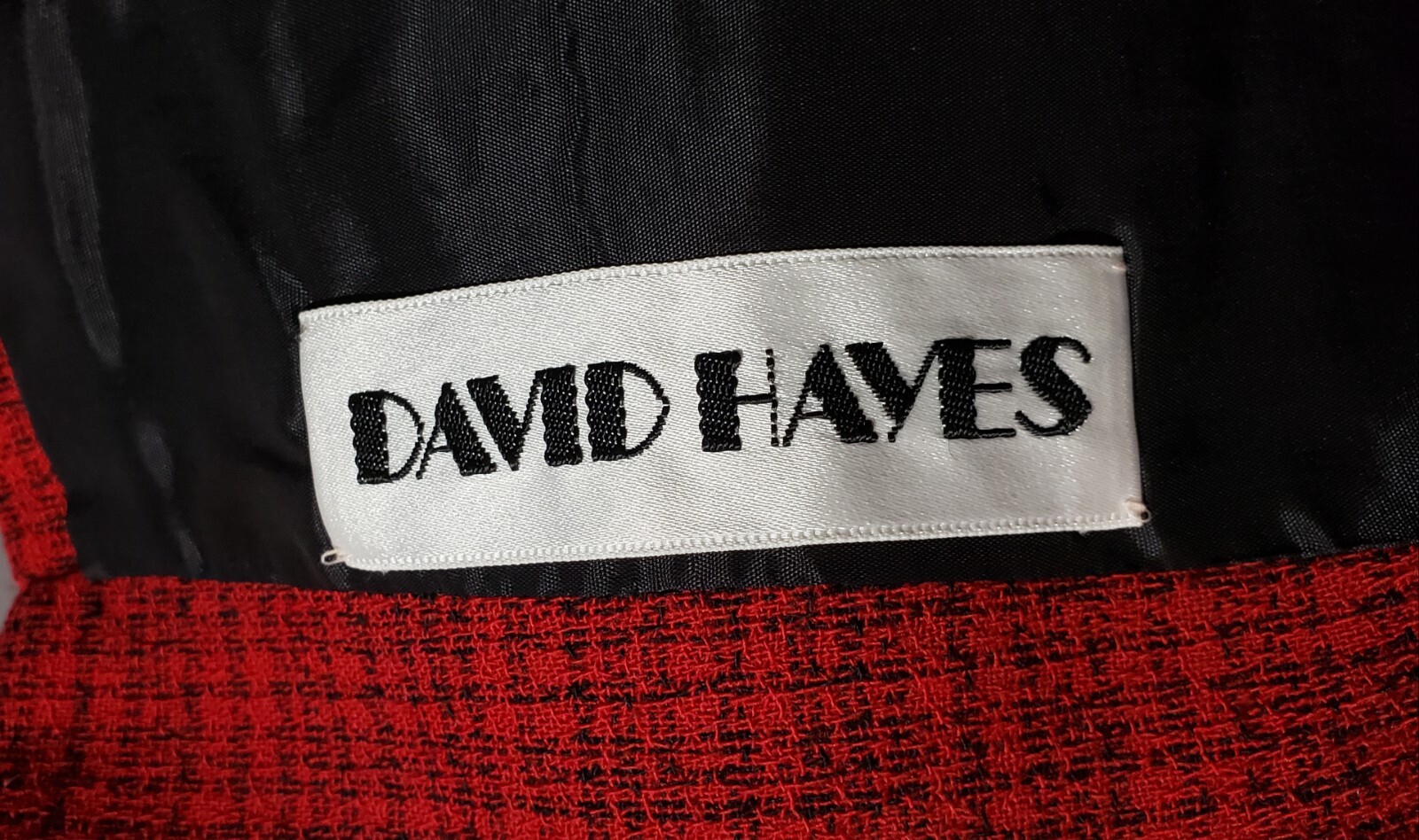 Vintage Saks Fifth Avenue DAVID HAYES Wool Jacket & Pencil Skirt Set Size Small