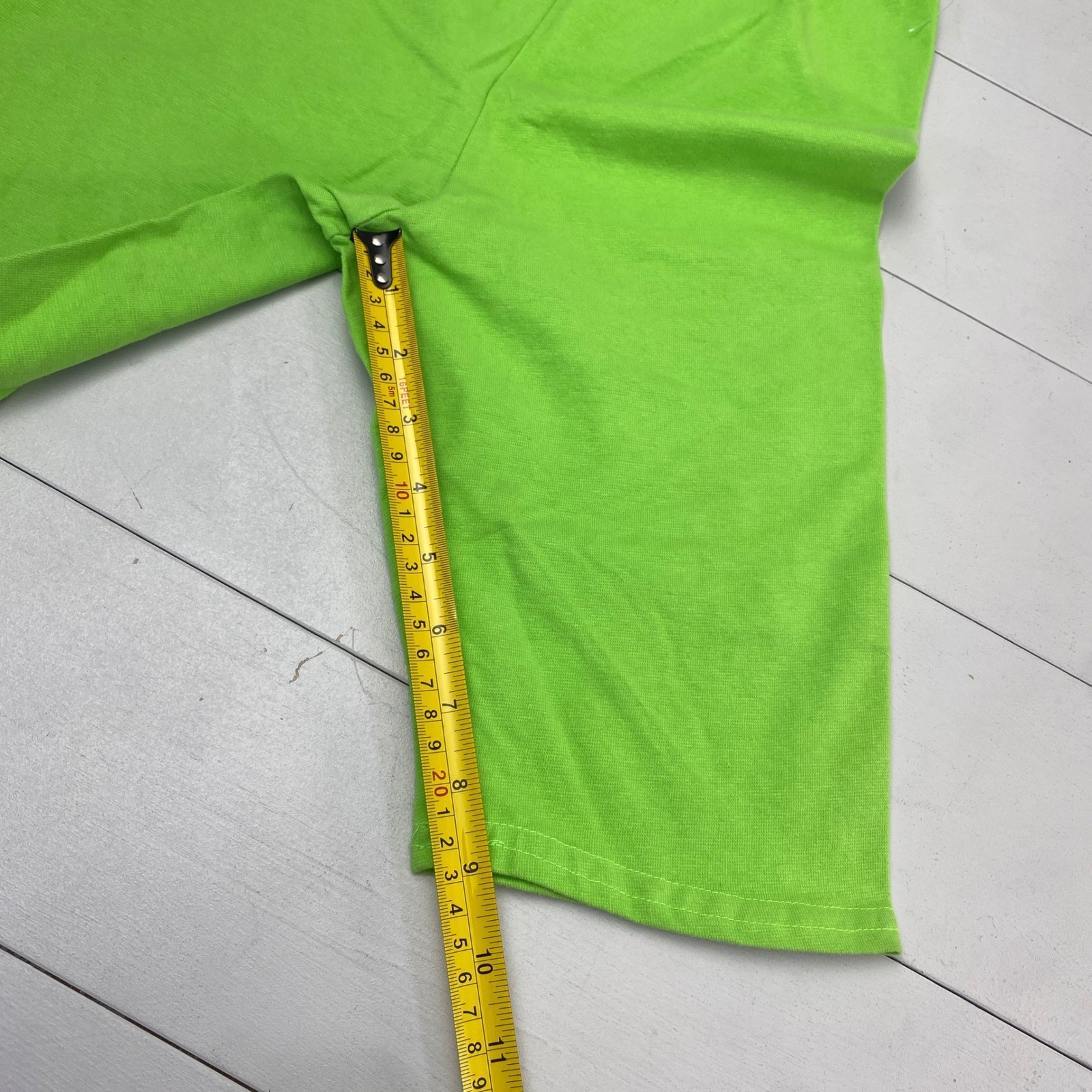 Headliners Vintage 90s Neon Green Biker Shorts Women Small Made in USA Retro