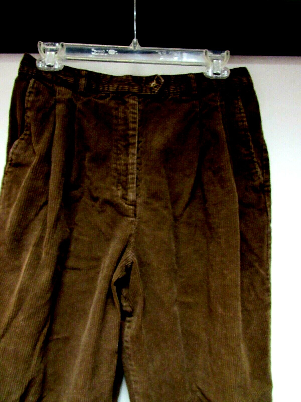 VTG TALBOTS David Brooks Corduroy Cotton Pants Dark Brown 31 1/2 x 29 12 L EUC