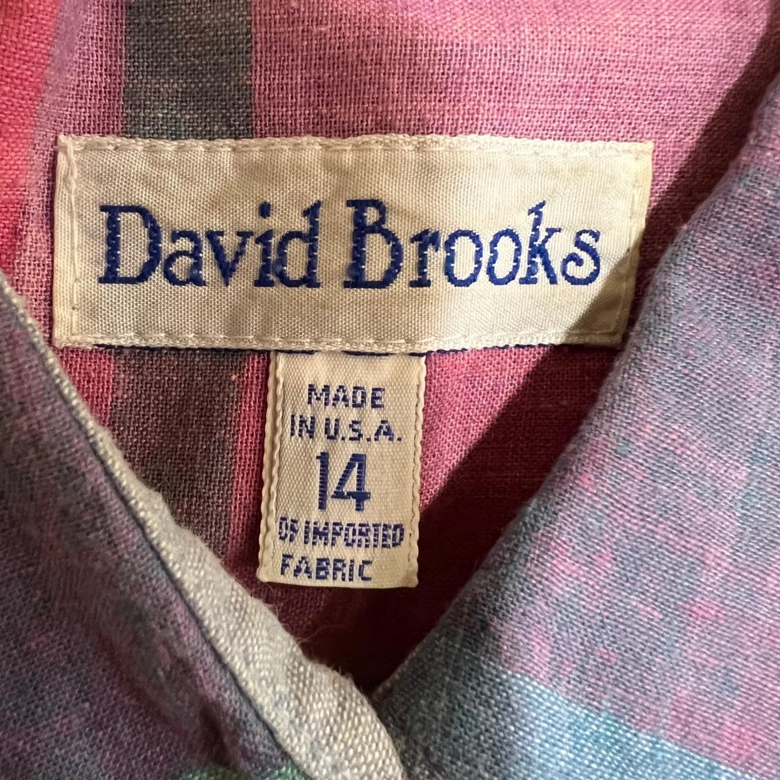 Vintage David Brooks Plaid Two Piece Skirt Set Pink Purple Cotton Preppy 90s 14
