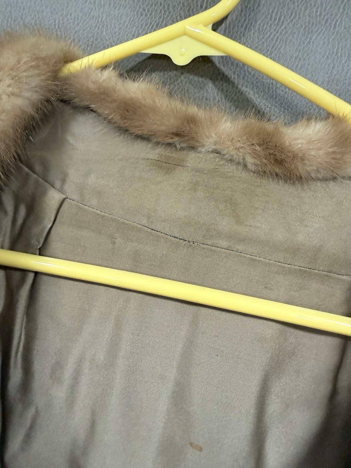 Vintage Genuine Fur Coat Honey Tan Shawl Collar Luxury Mink Style Jacket Women’s