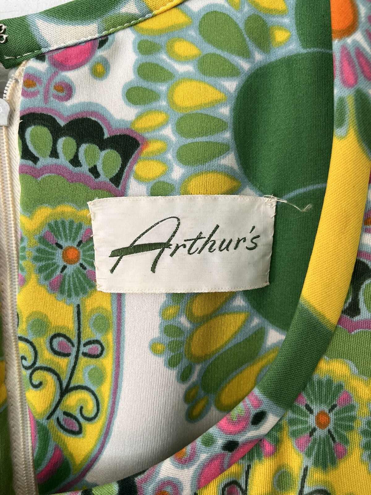 Vintage Arthur’s 60’s 70s Long Floral Dress Mod