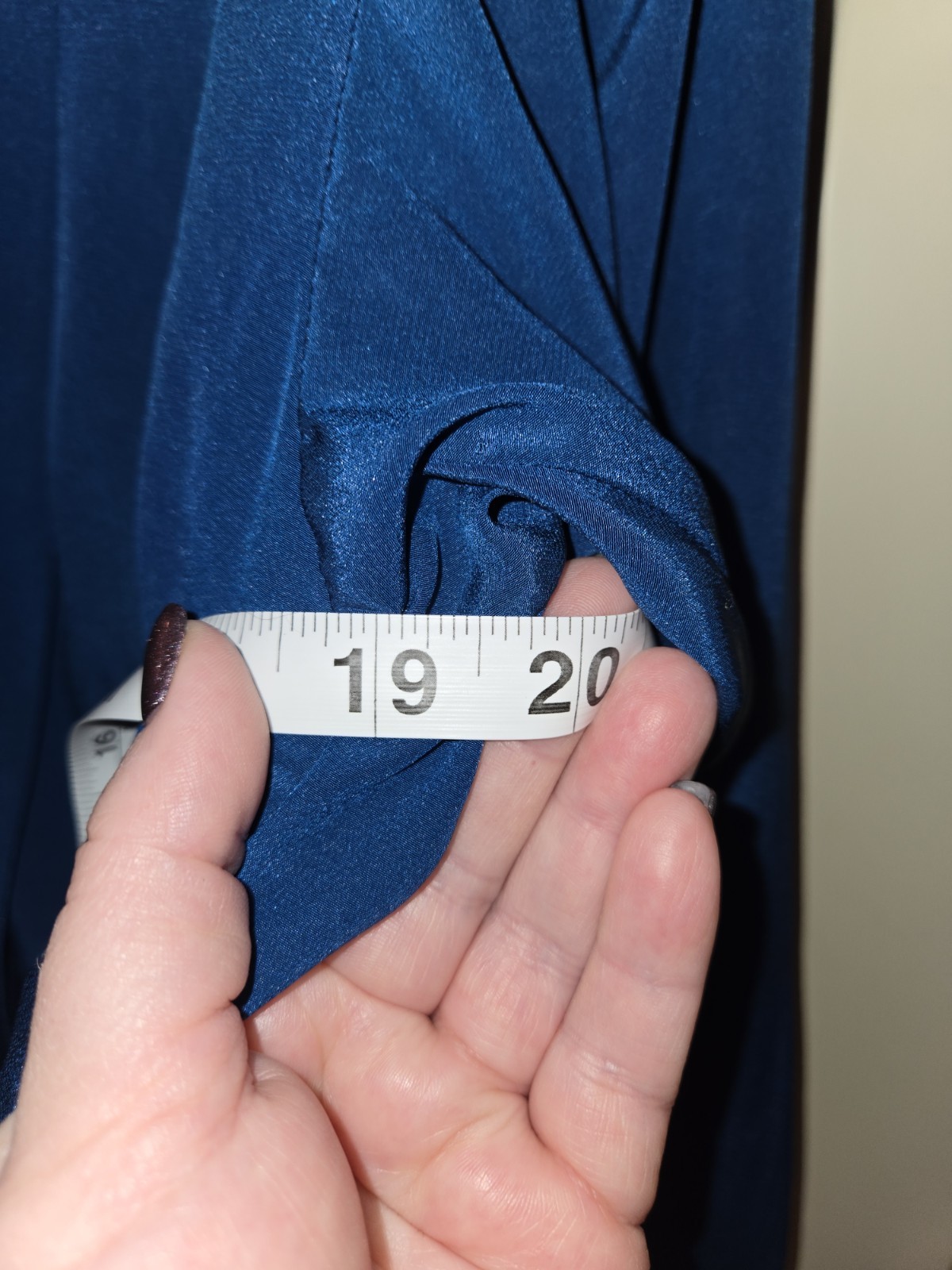 Howard Wolf Blouse Vintage Peacock Blue, Buttons Back, High Neck Double Collar