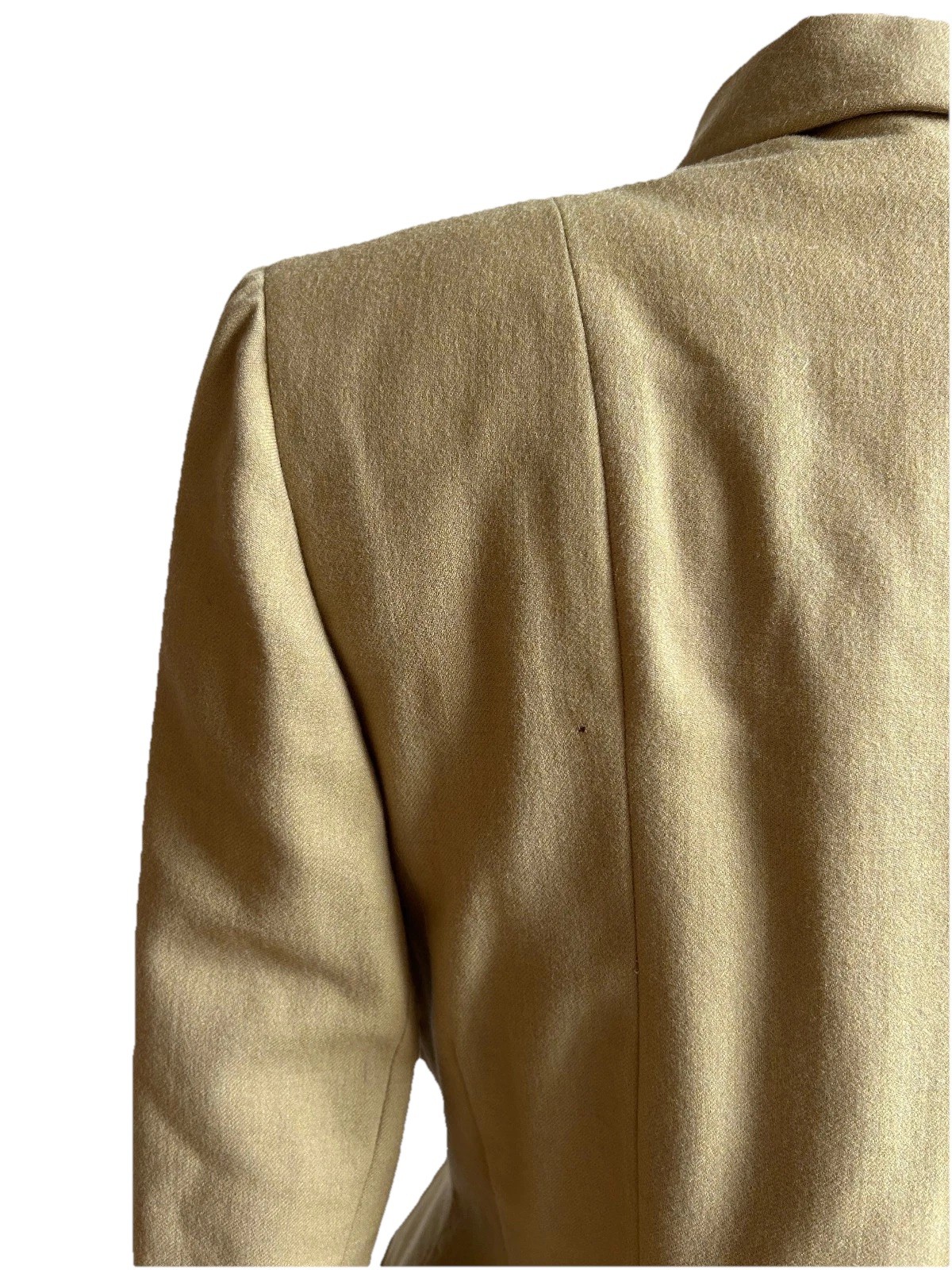 Vintage 1940s Courtshire Fashion Wool 2pc Suit Khaki Tailored Maisel WW2 Era S M