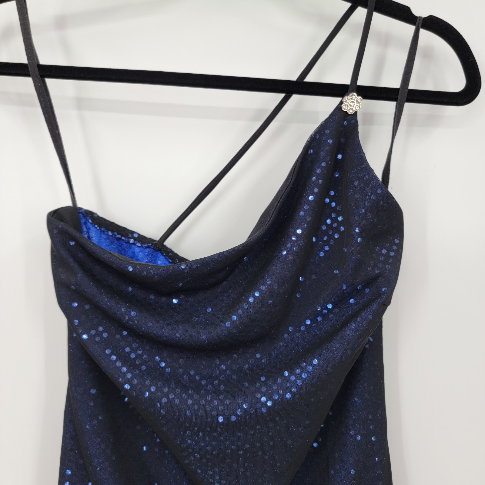 Vintage Kiki USA Women’s Small Single Strap Asymmetrical Cocktail Sequin Dress