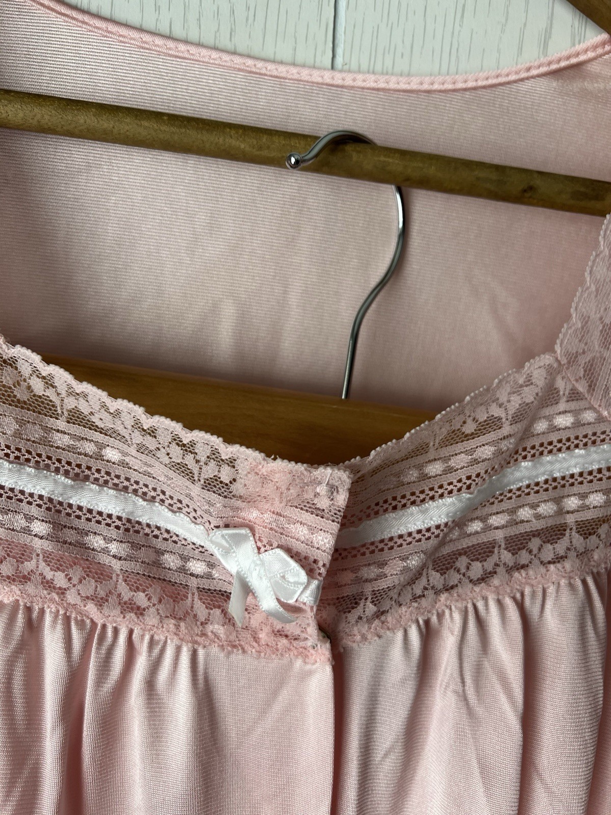 Lot Of 2 VANITY FAIR Vintage Pajama Sets Soft Pink & Blue Pants + Top All Nylon