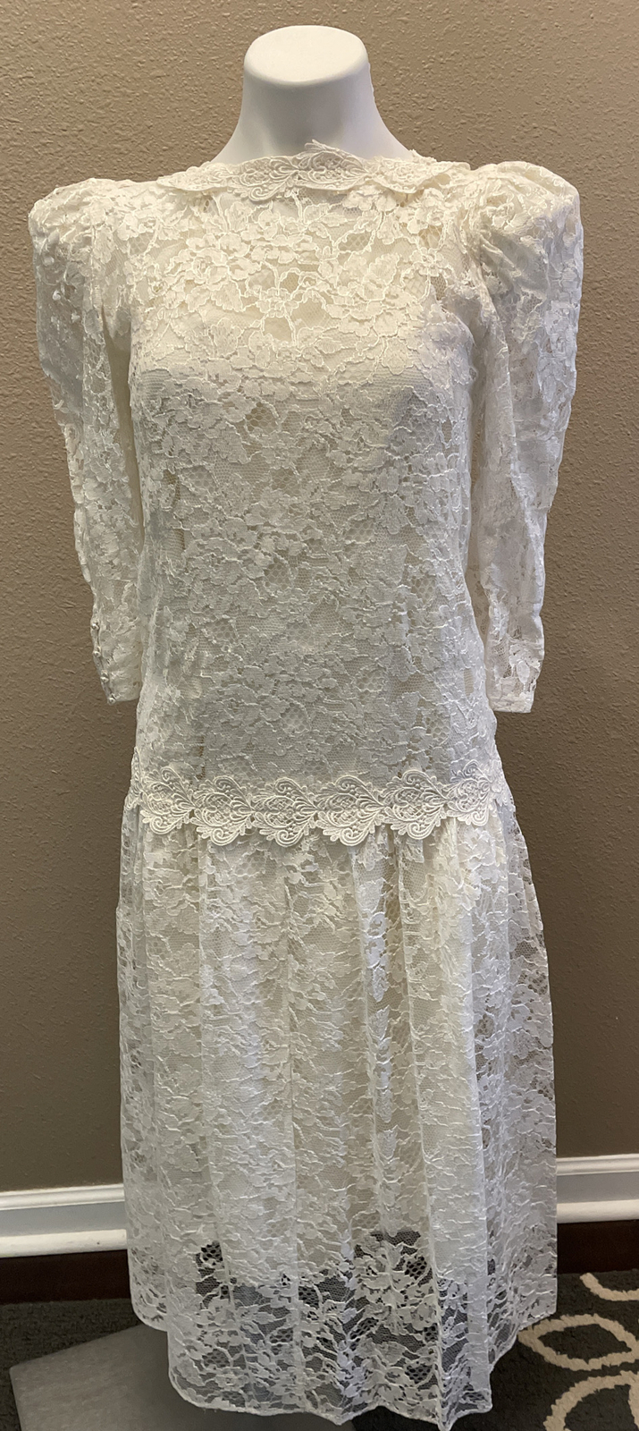 Wedding Gown Cachet by Bari Protas Ivory Lace Size 3/4