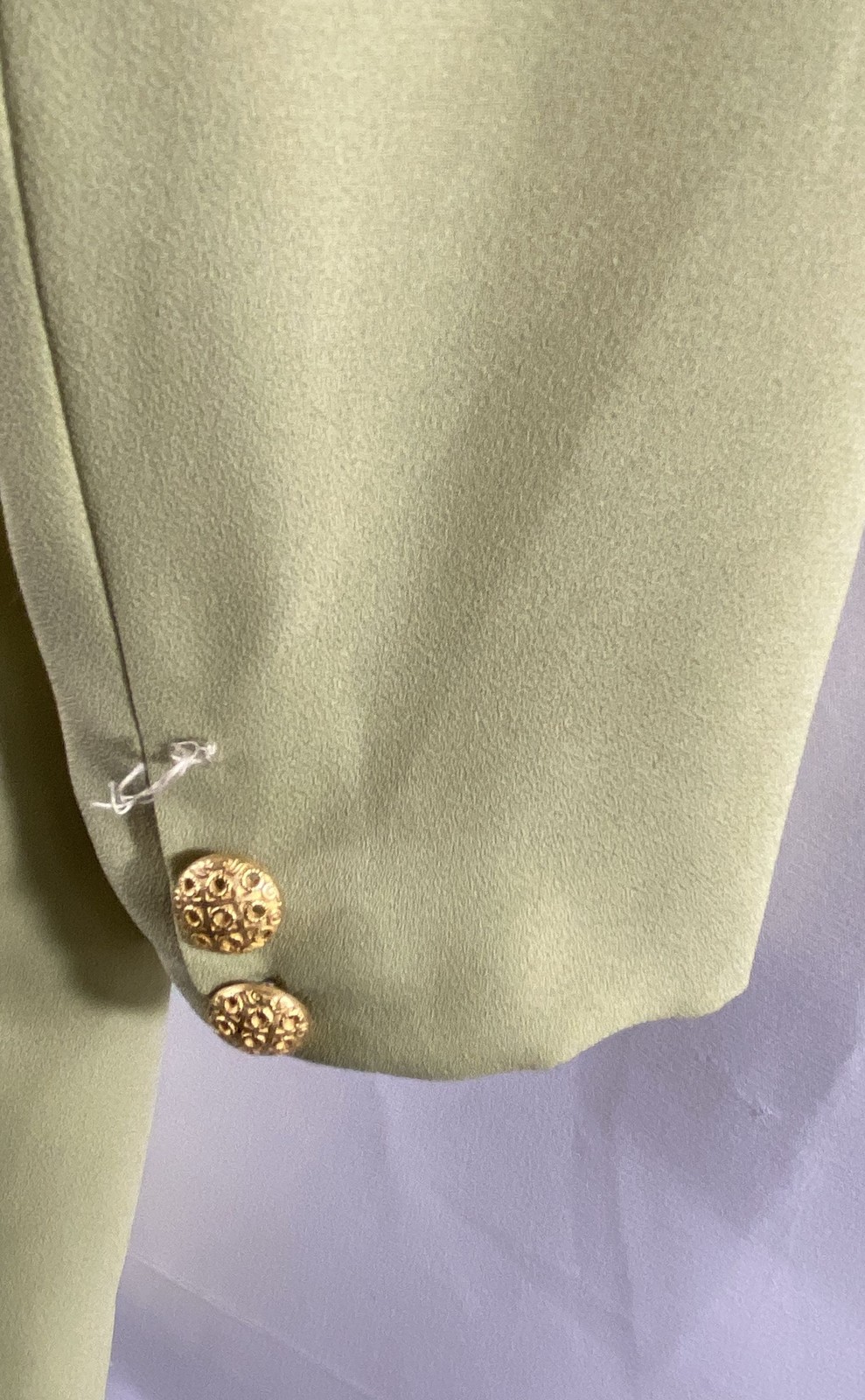 Rina Rossi Women’s Vintage Blazer Jacket Green Gold Filigree Buttons Sz 2