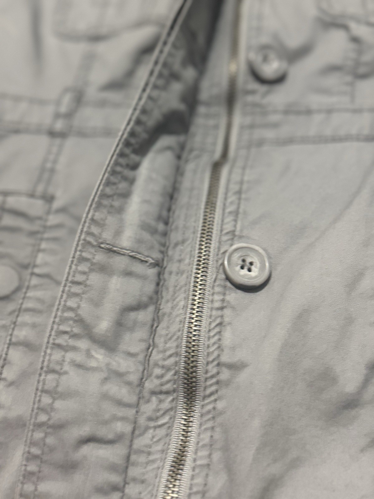 Wet Seal Zip Up Multi Pockets Gray Jacket Inner Plaid Women’s Size Medium