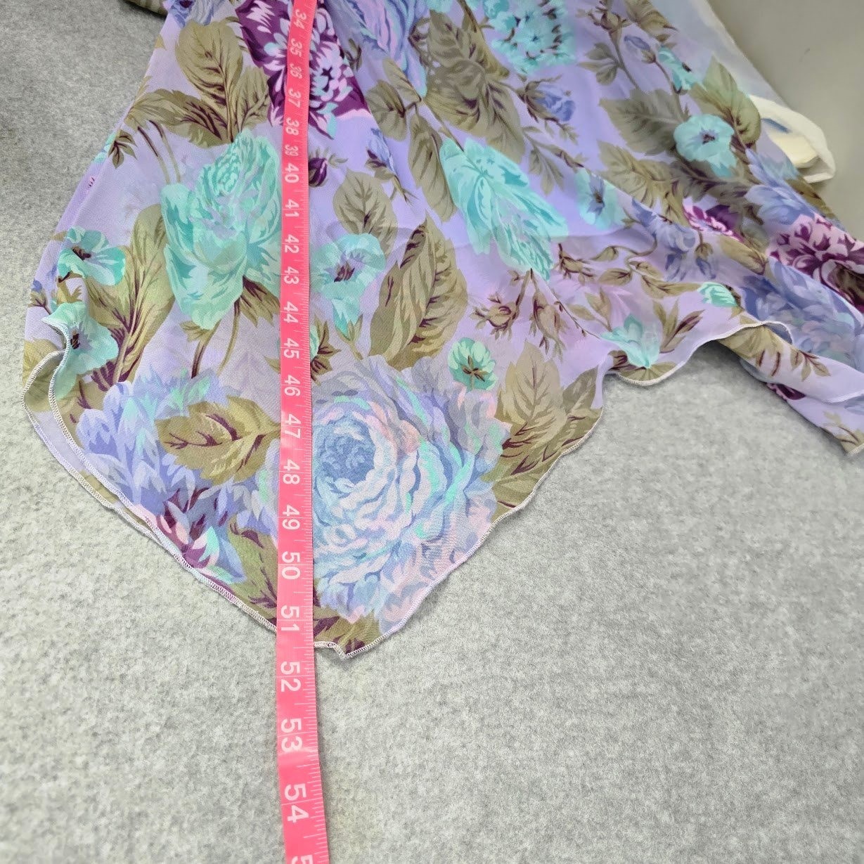 Vintage Meghan Mathews Midi Dress 10 Lilac Floral Asymmetrical Fairy Y2K Flutter