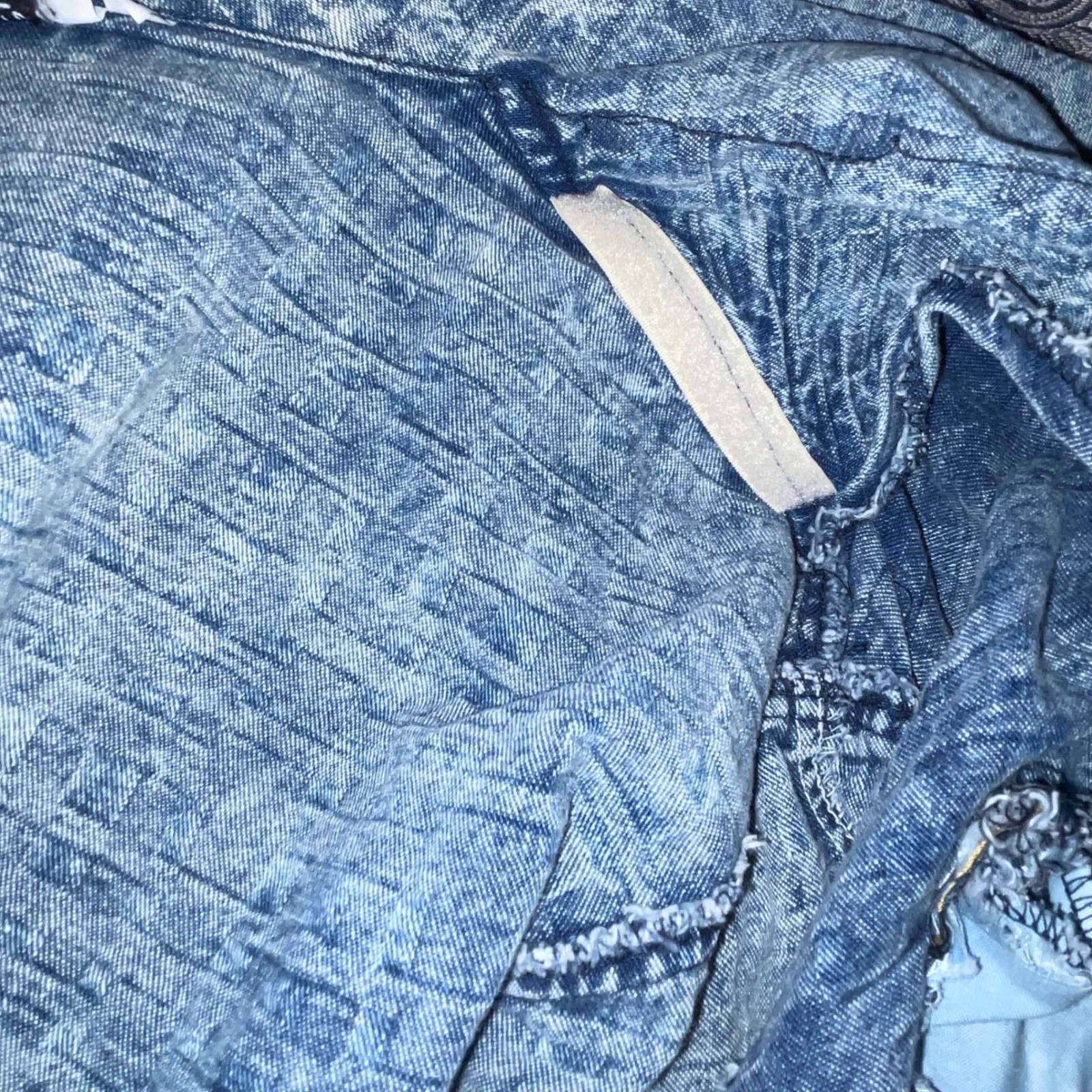 80s Paris Blues Acid Wash Denim 2 pc skirt & jacket Talon 42 Zip Puff Sleeve