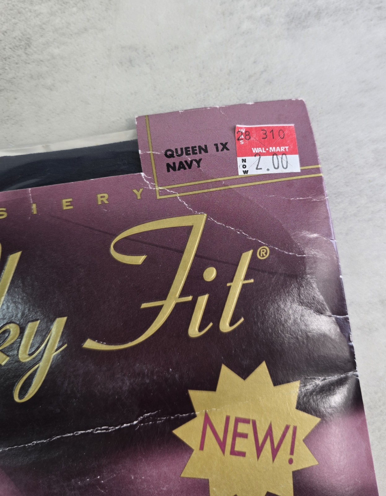 Silky Fit 1X Queen Navy Hosiery Silky Sheer Fuller Figure Control Top Sandalfoot