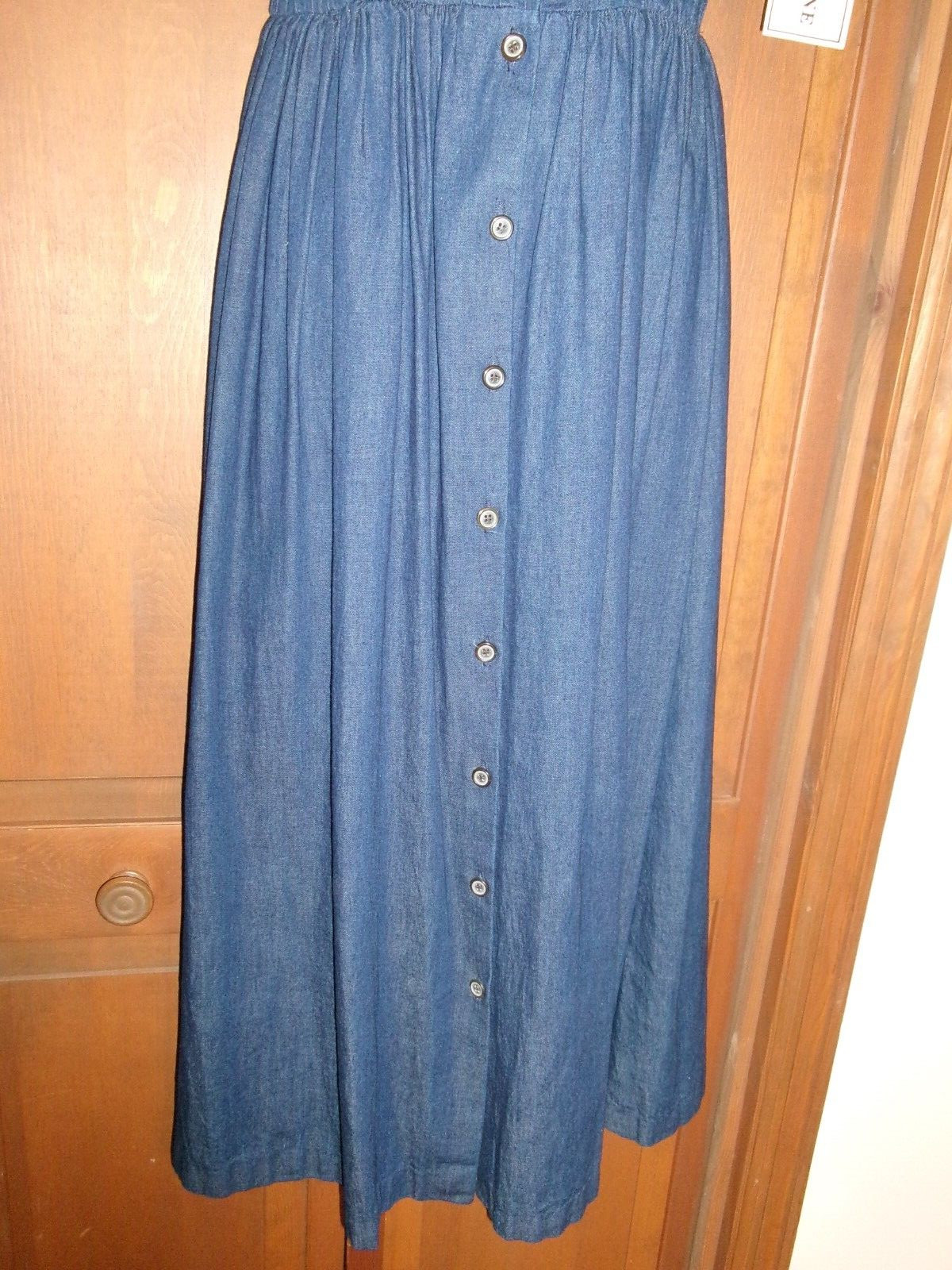 Vtg Misty Lane Jean Dress Full Skirt Fitted Bodice Union Made Cottagecore 9-10
