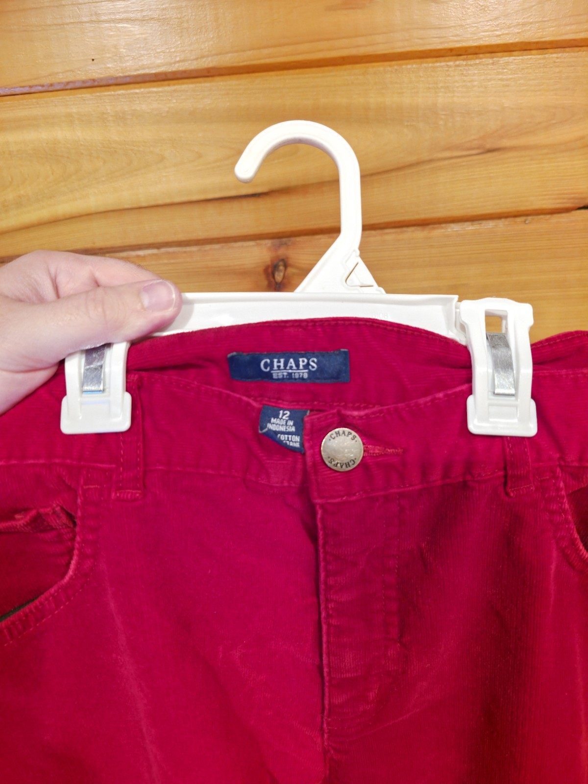 Vintage Chaps Red Wine Burgundy Corduroy Pants Women 12
